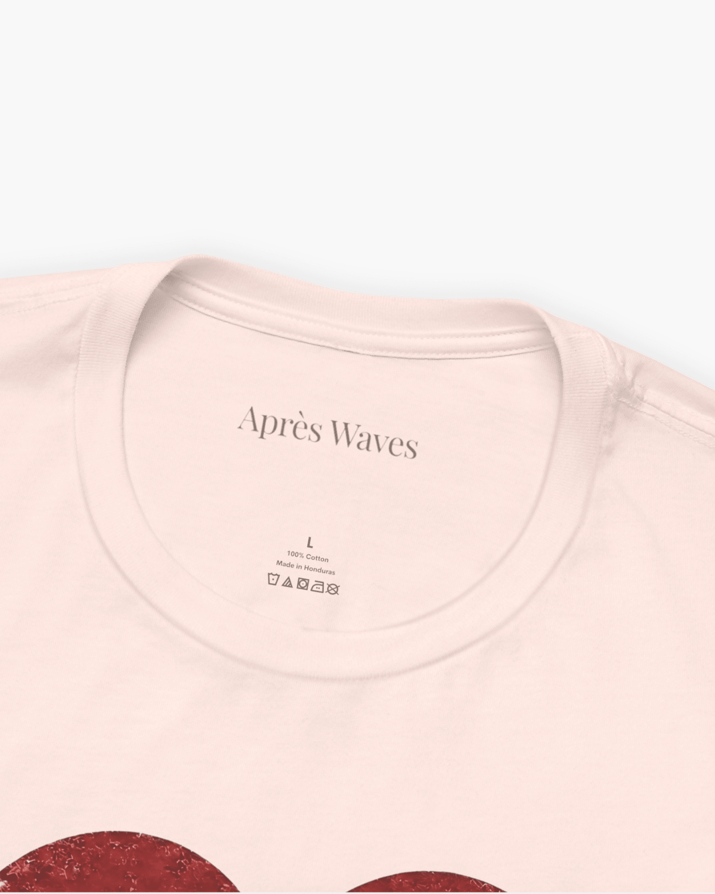 Big Heart Pink S graphic t-shirt - Après Waves