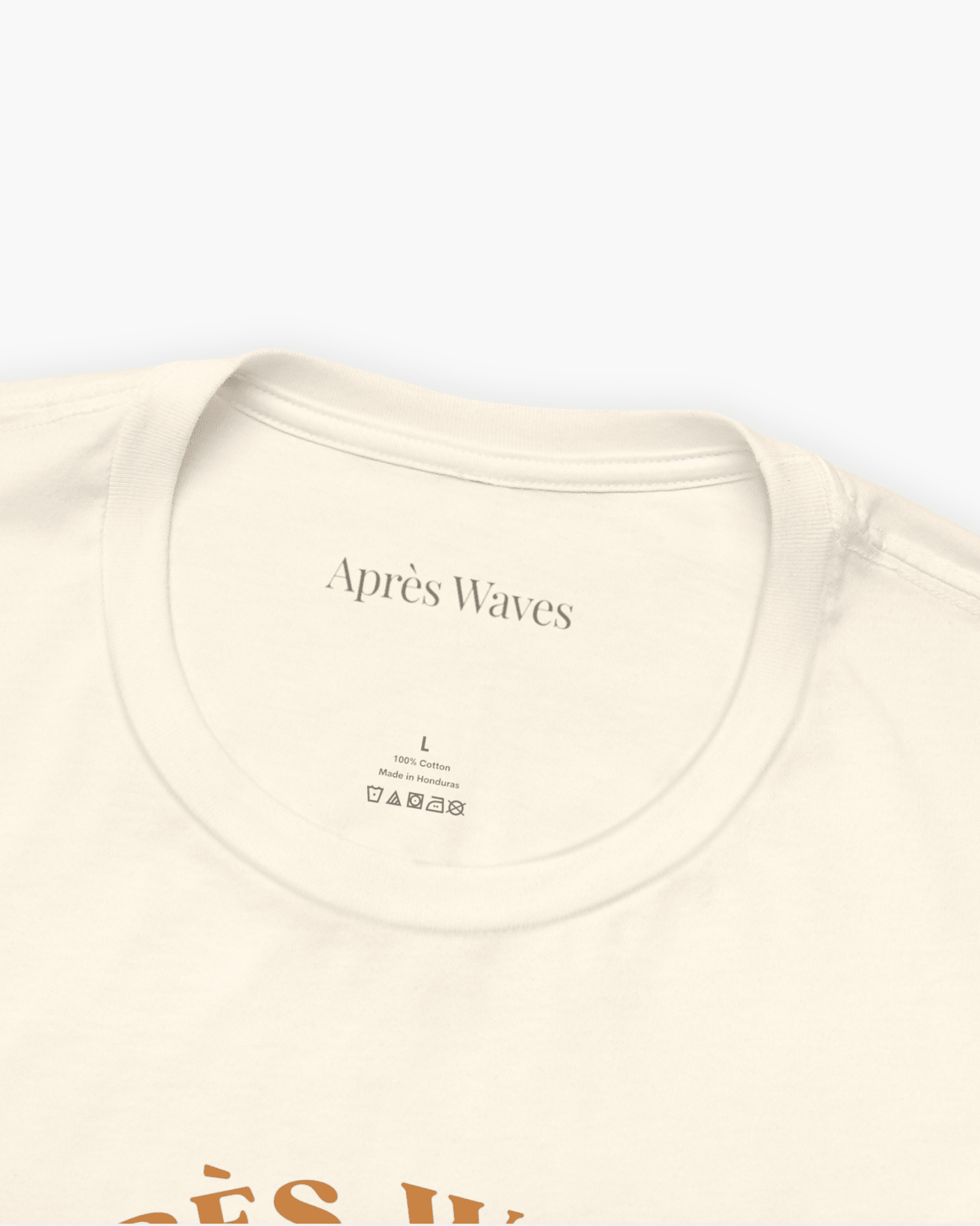 Seventies Style Ecru S graphic t-shirt - Après Waves