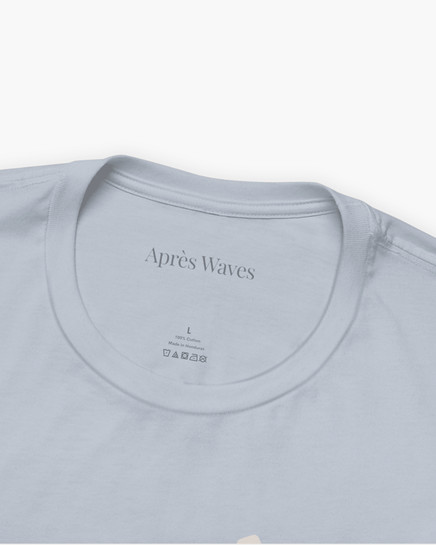 Retro Logo Light Blue S graphic t-shirt - Après Waves