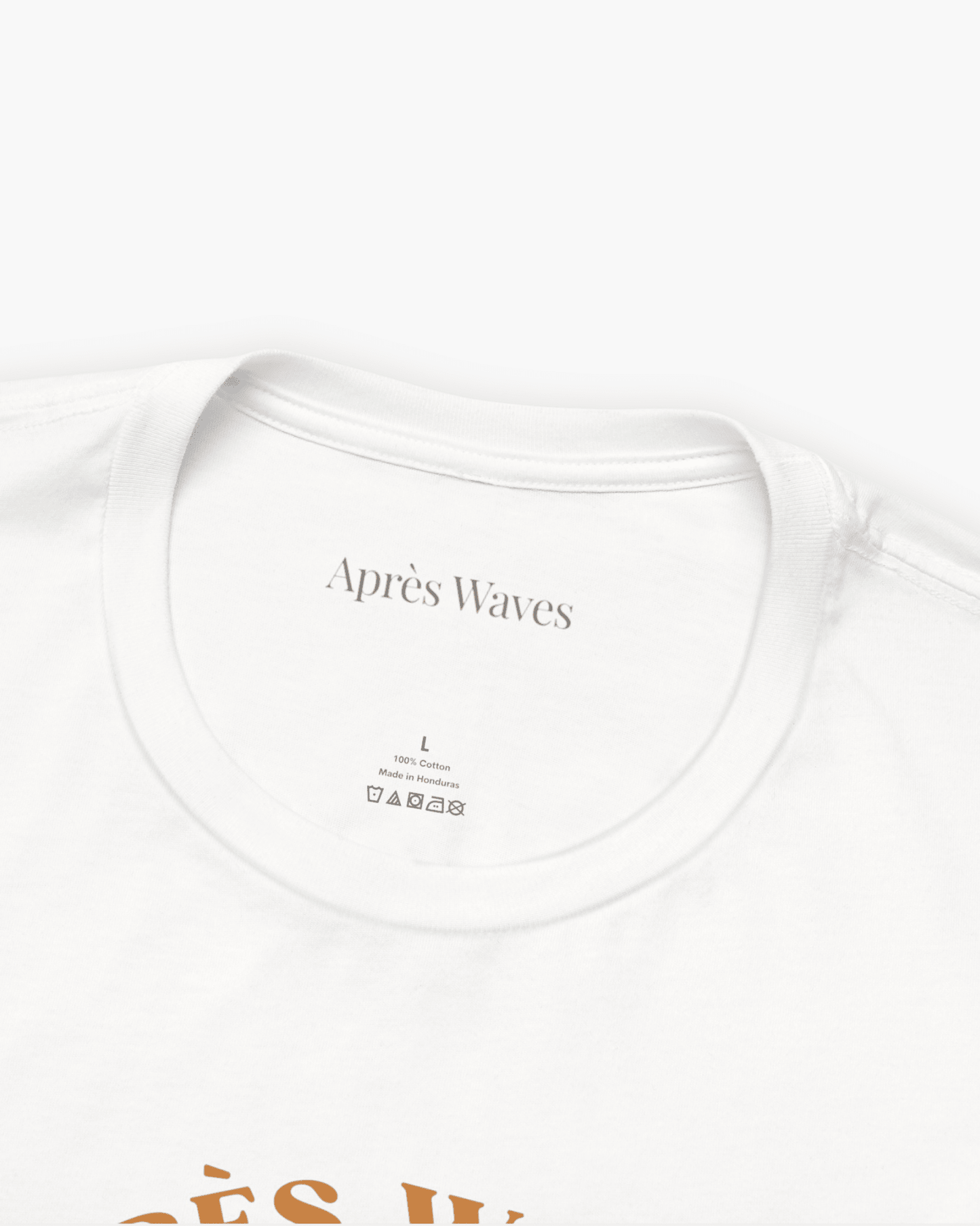Seventies Style White S graphic t-shirt - Après Waves