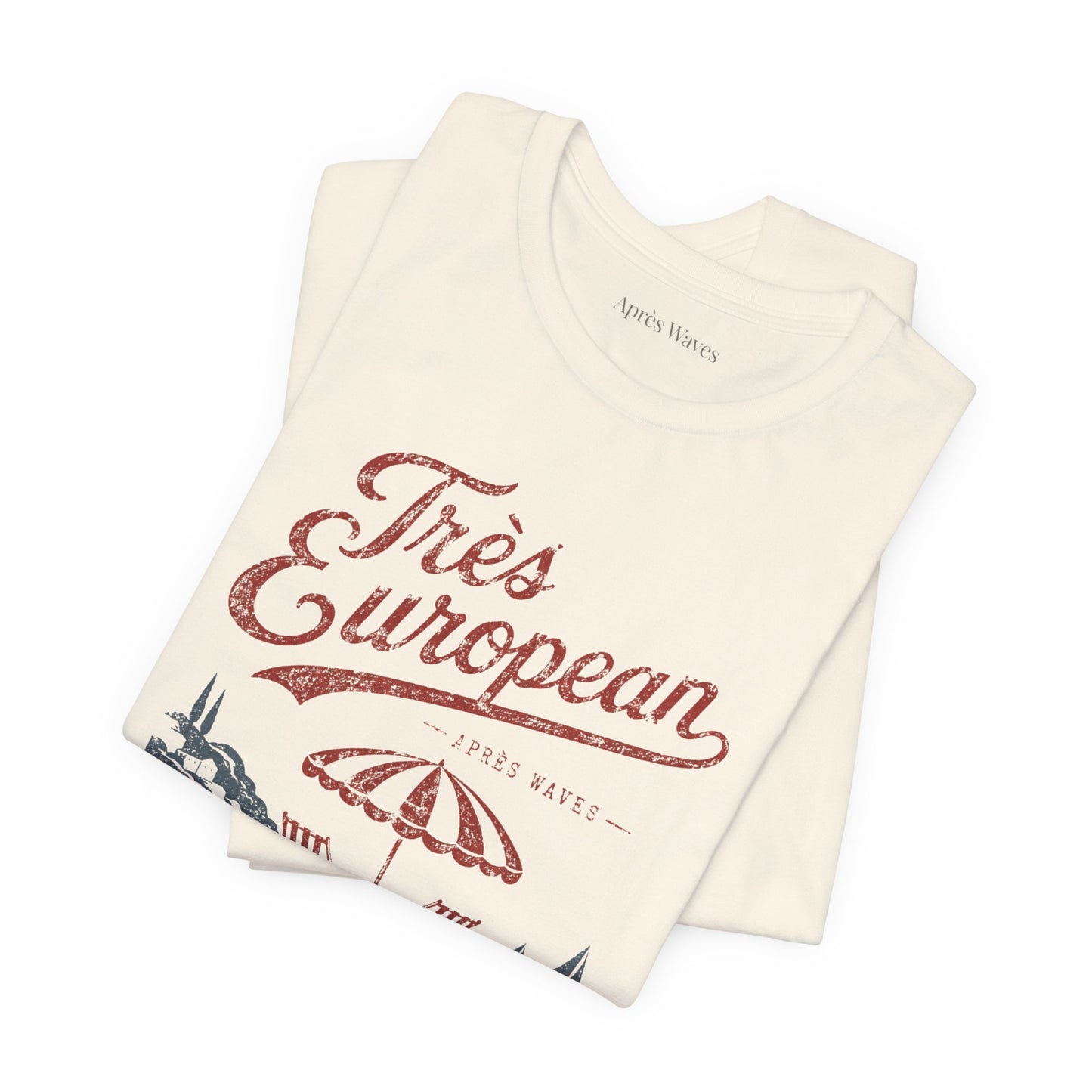 Très Euro Ecru S graphic t-shirt - Après Waves