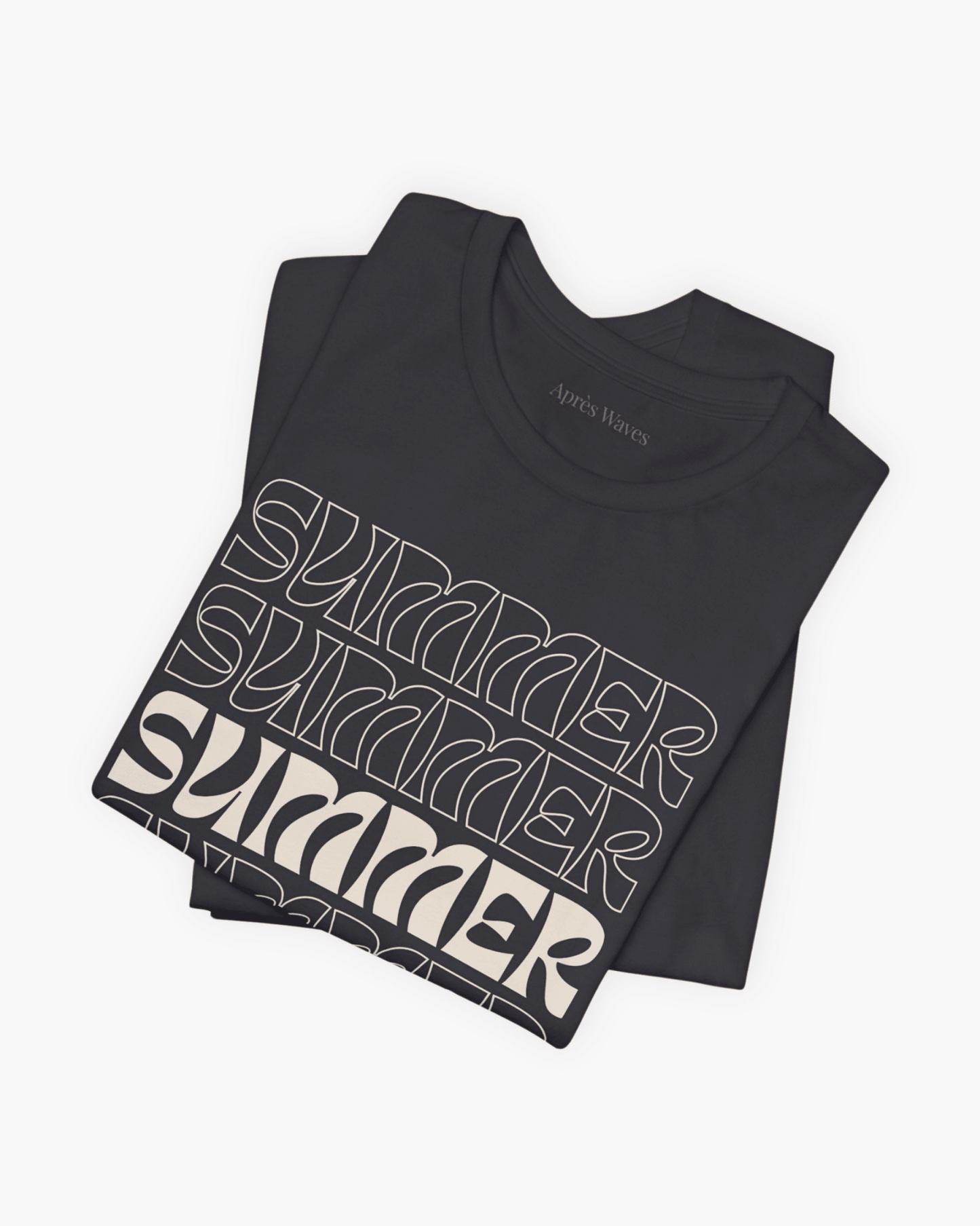 Summer of Plenty Charcoal M graphic t-shirt - Après Waves
