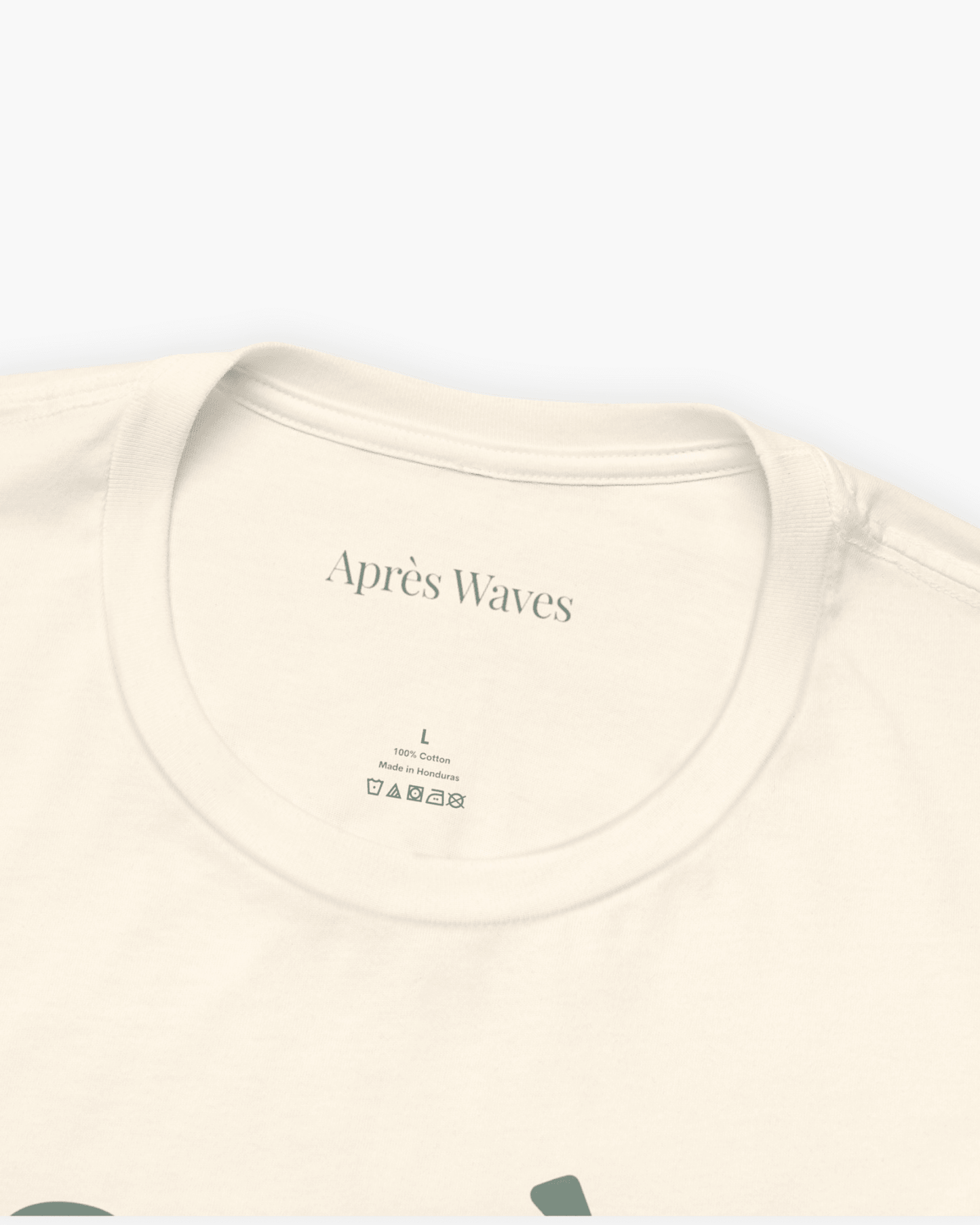 Retro Logo Ecru S graphic t-shirt - Après Waves