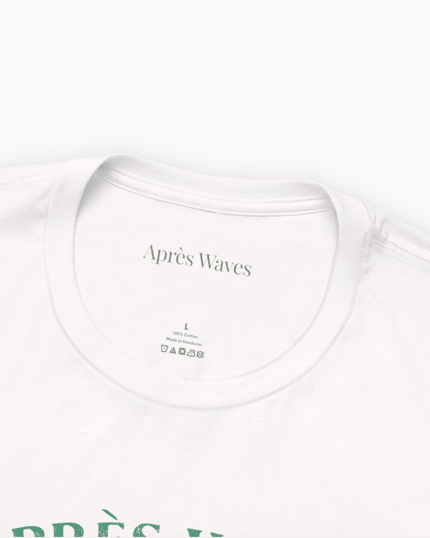 Real Leather White S graphic t-shirt - Après Waves
