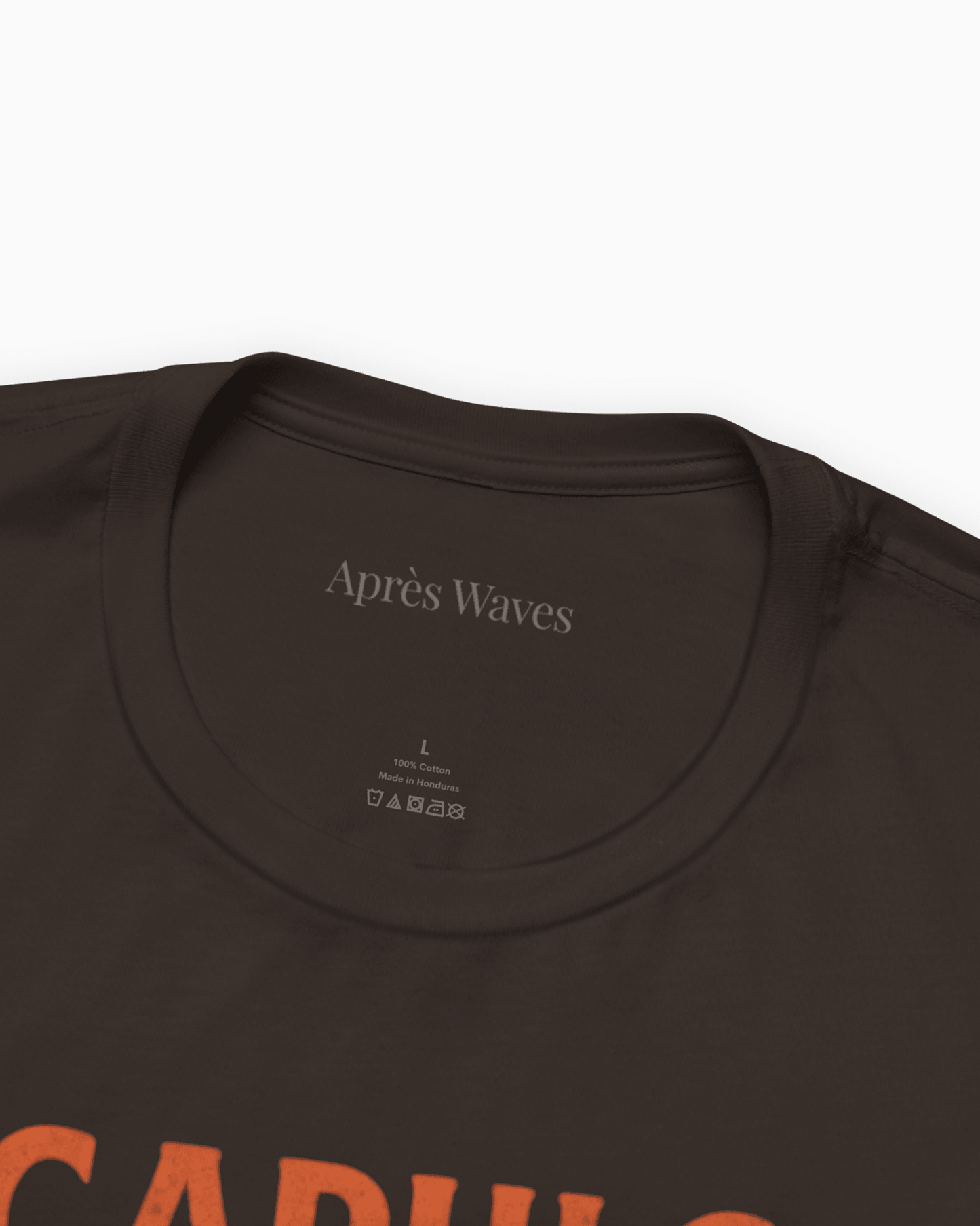 Swanning Around Brown S graphic t-shirt - Après Waves