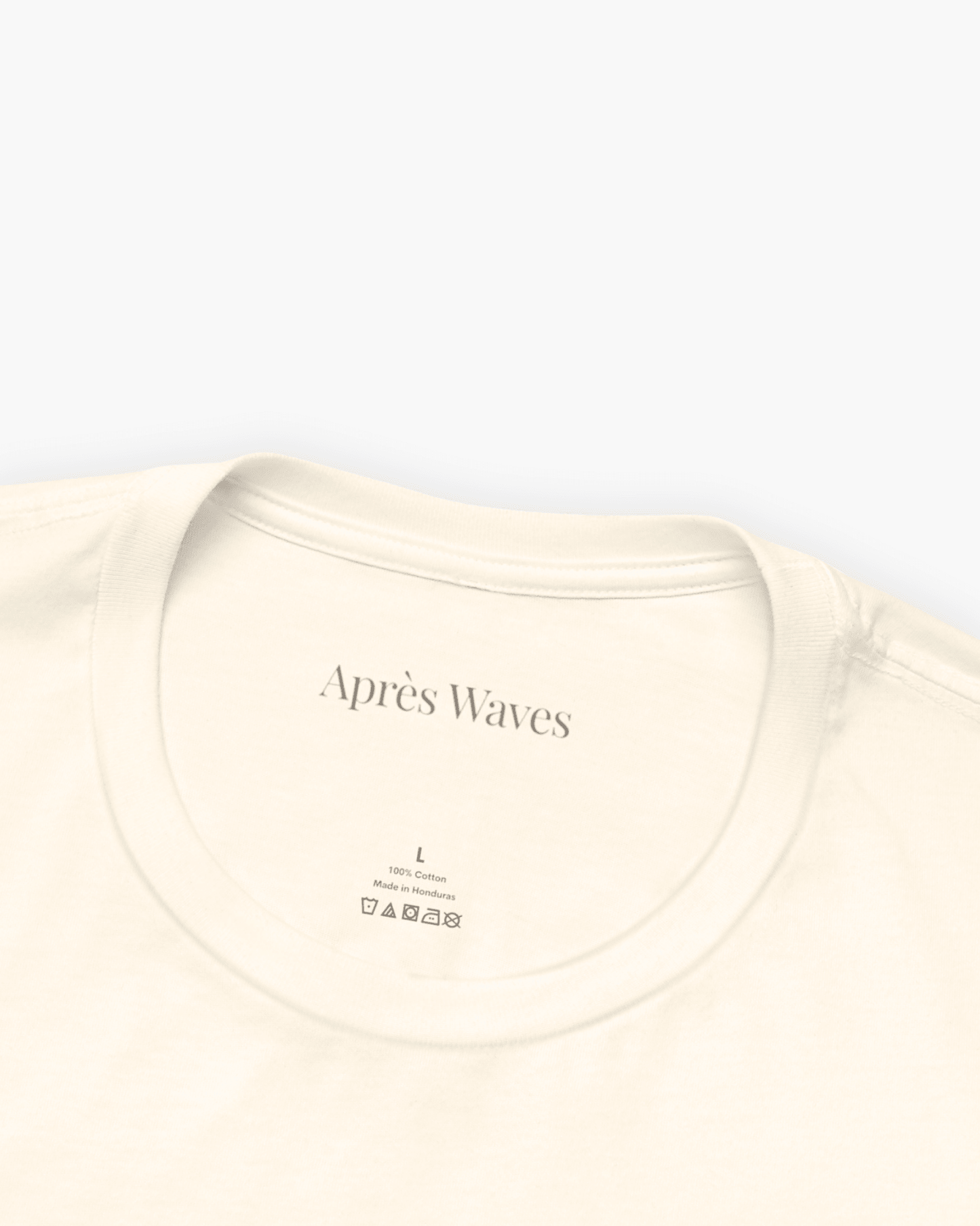 Après Crest Ecru S graphic t-shirt - Après Waves