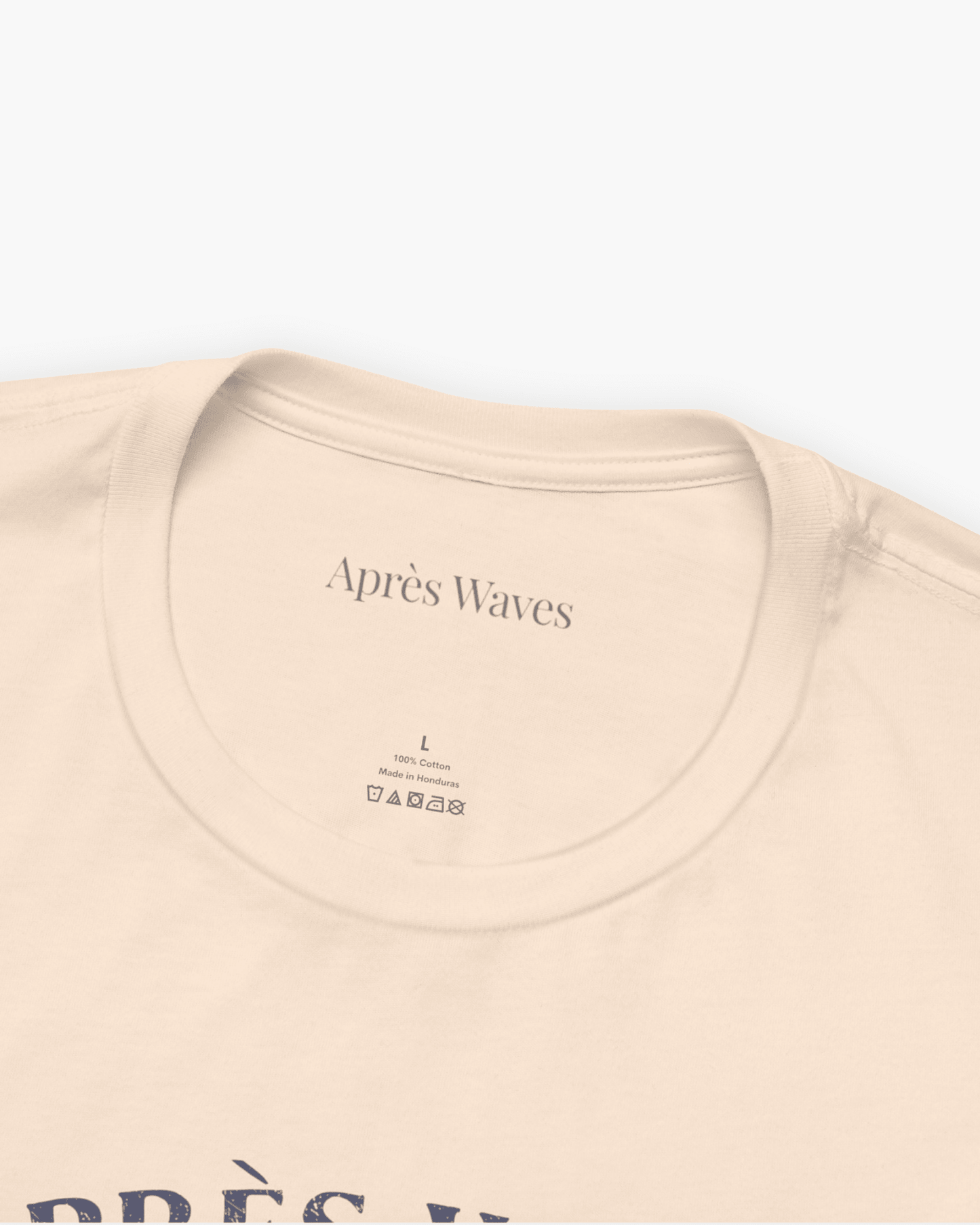 Real Leather Cream S graphic t-shirt - Après Waves