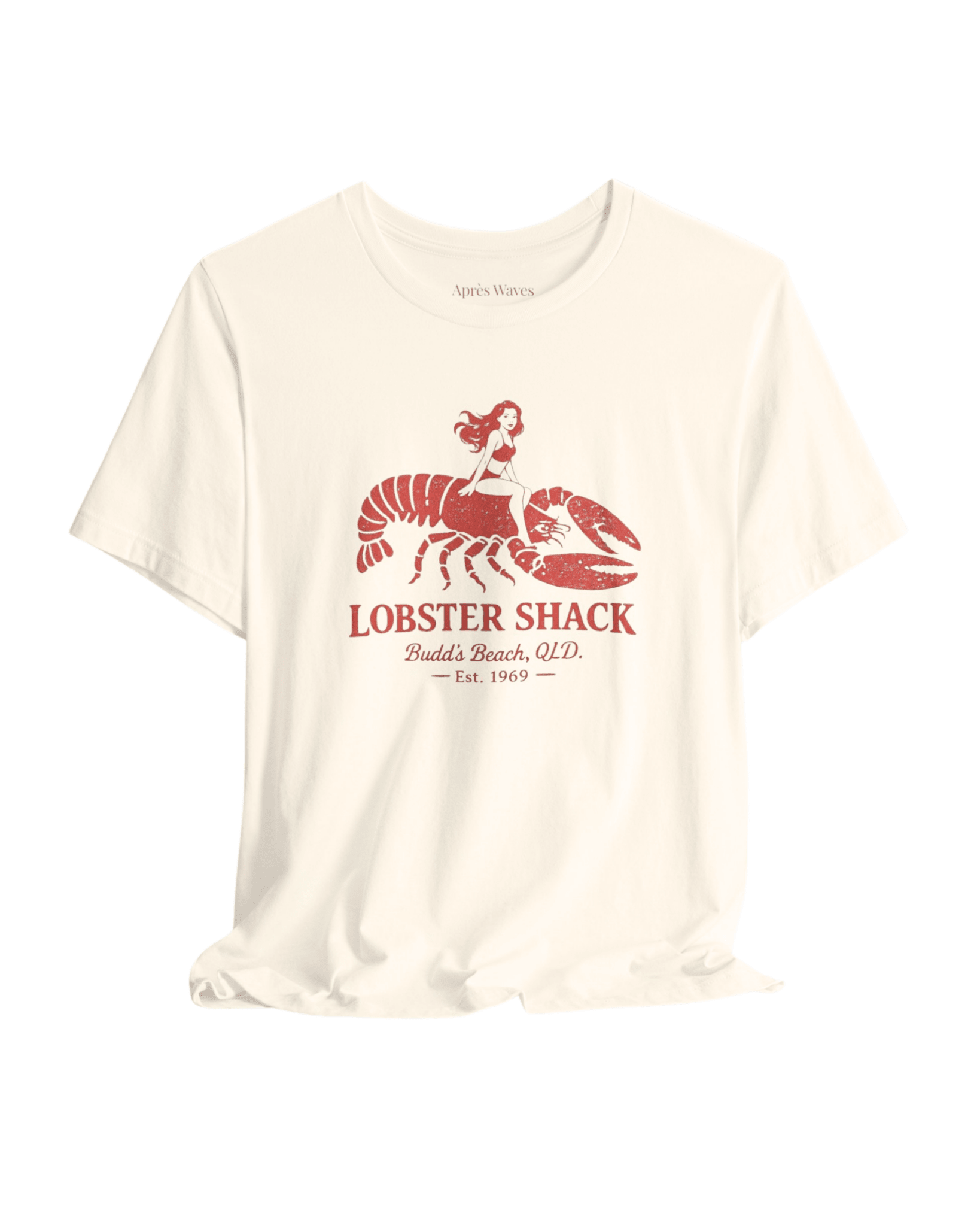 Lobster Shack Ecru S graphic t-shirt - Après Waves