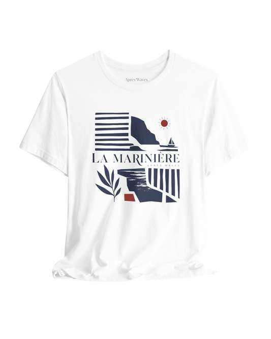 La Marinière White S graphic t-shirt - Après Waves