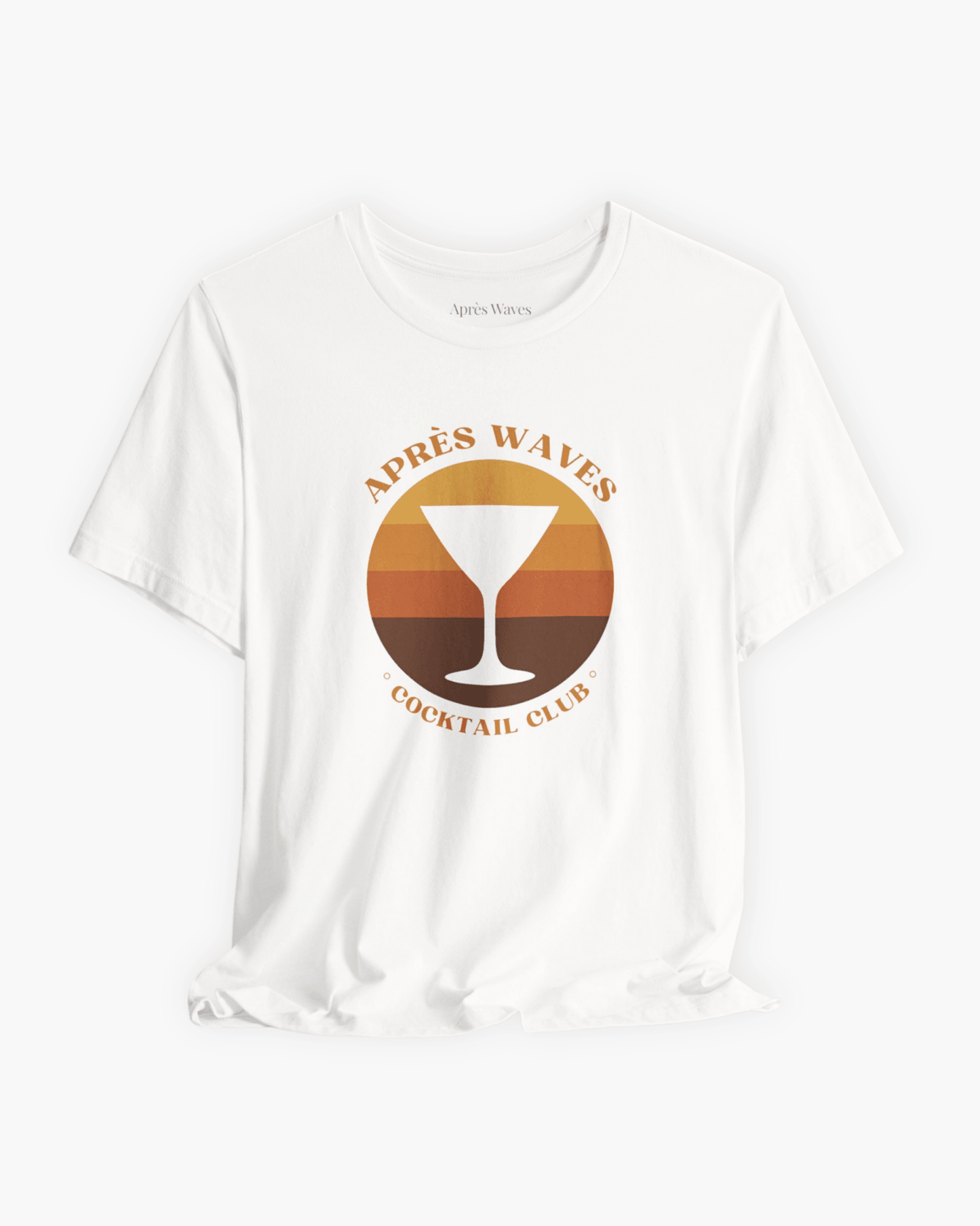 Seventies Style White S graphic t-shirt - Après Waves