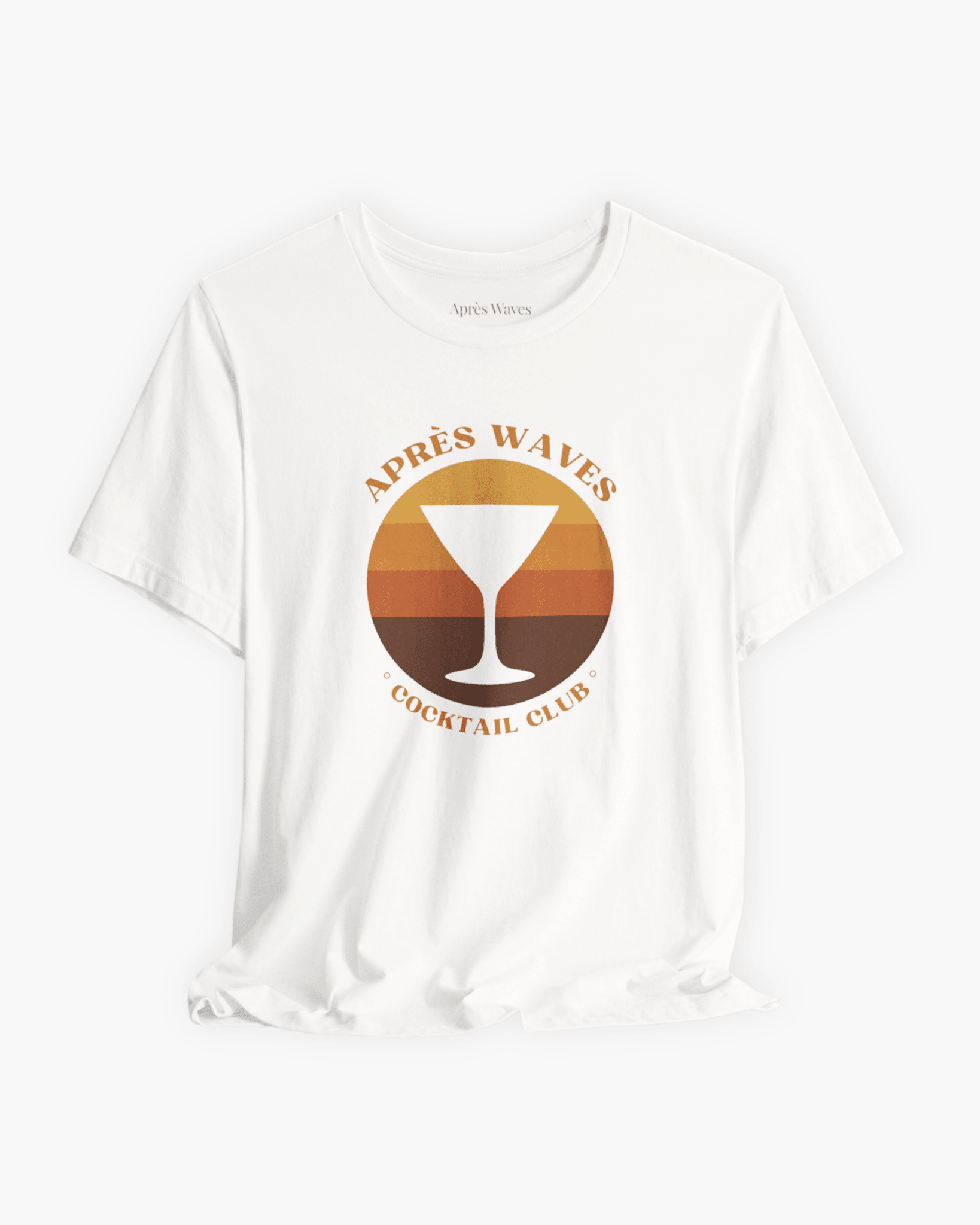 Seventies Style White S graphic t-shirt - Après Waves