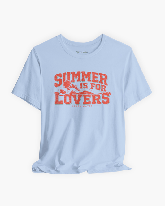 Summer Lovers Sky Blue S graphic t-shirt - Après Waves
