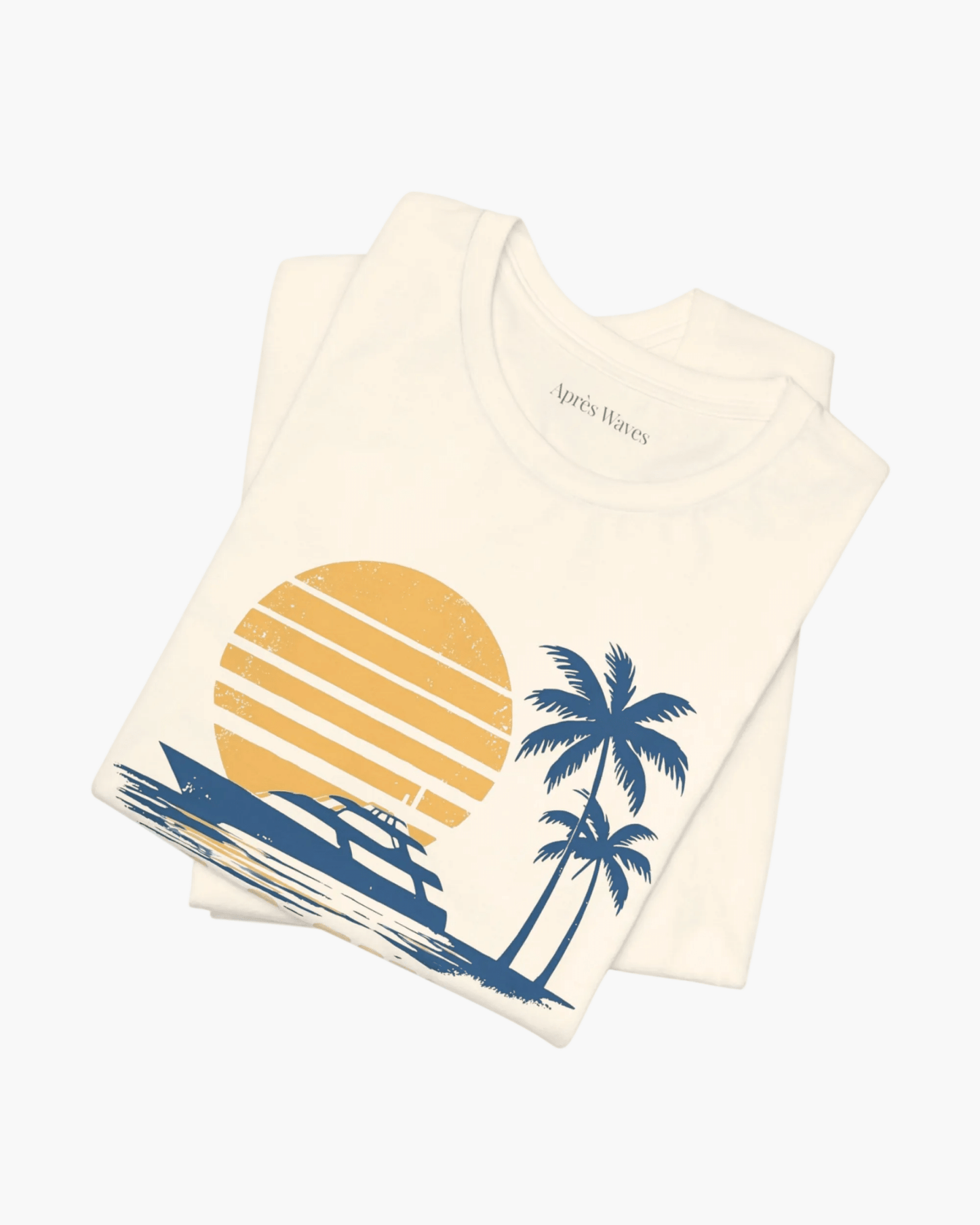 Life in Blue Ecru S graphic t-shirt - Après Waves