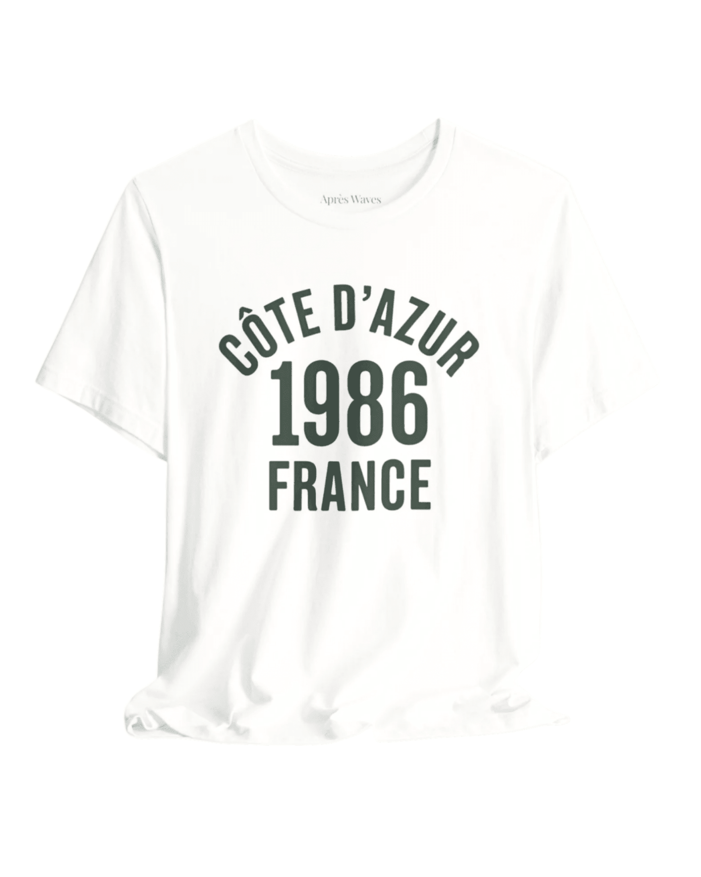 Varsity 1986 White S graphic t-shirt - Après Waves
