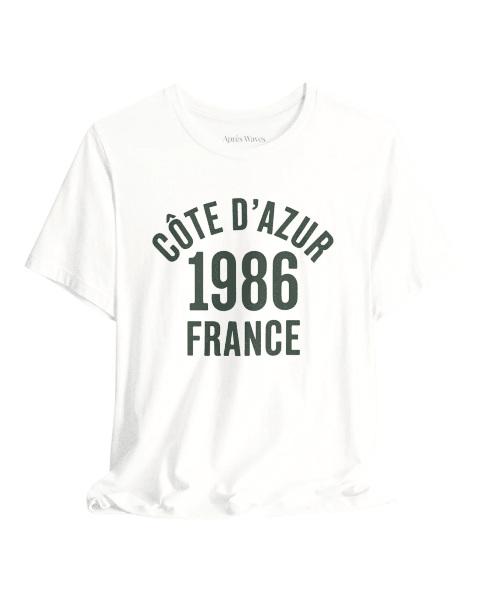 Varsity 1986 White S graphic t-shirt - Après Waves