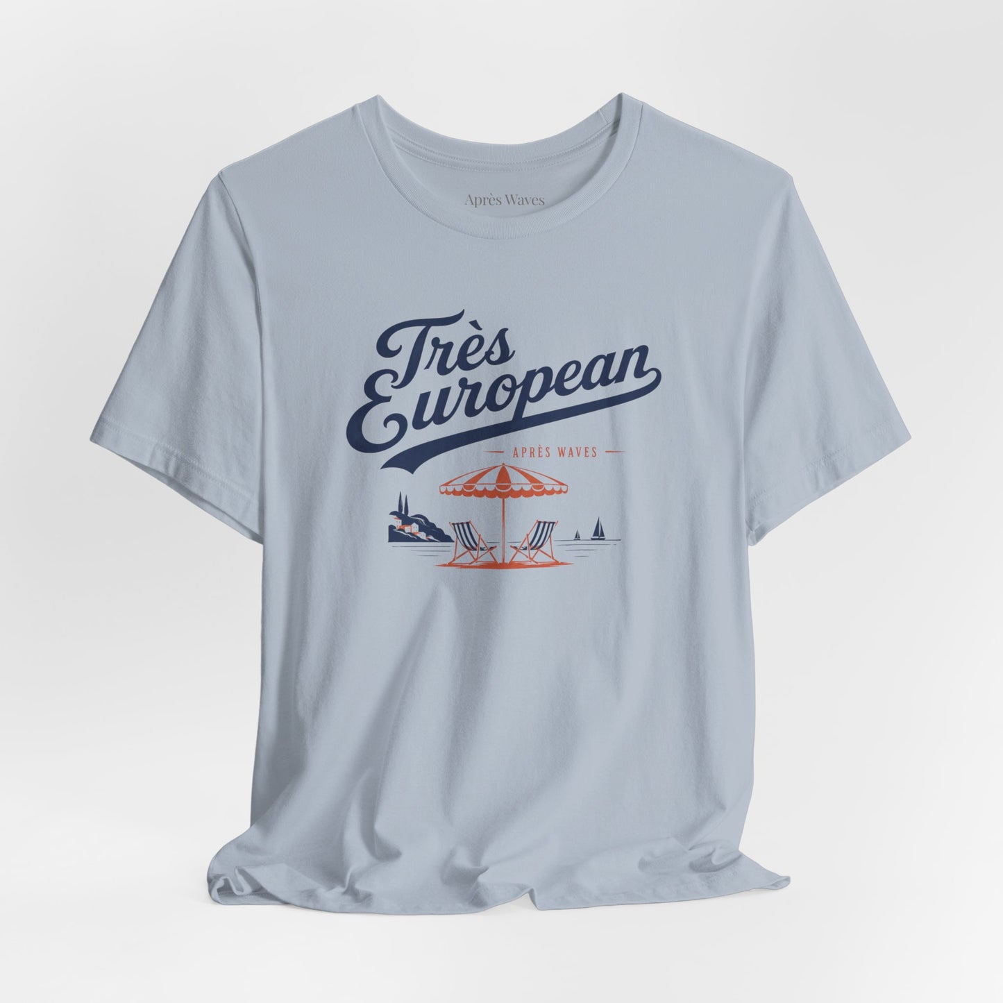 Très Euro Light Blue S graphic t-shirt - Après Waves