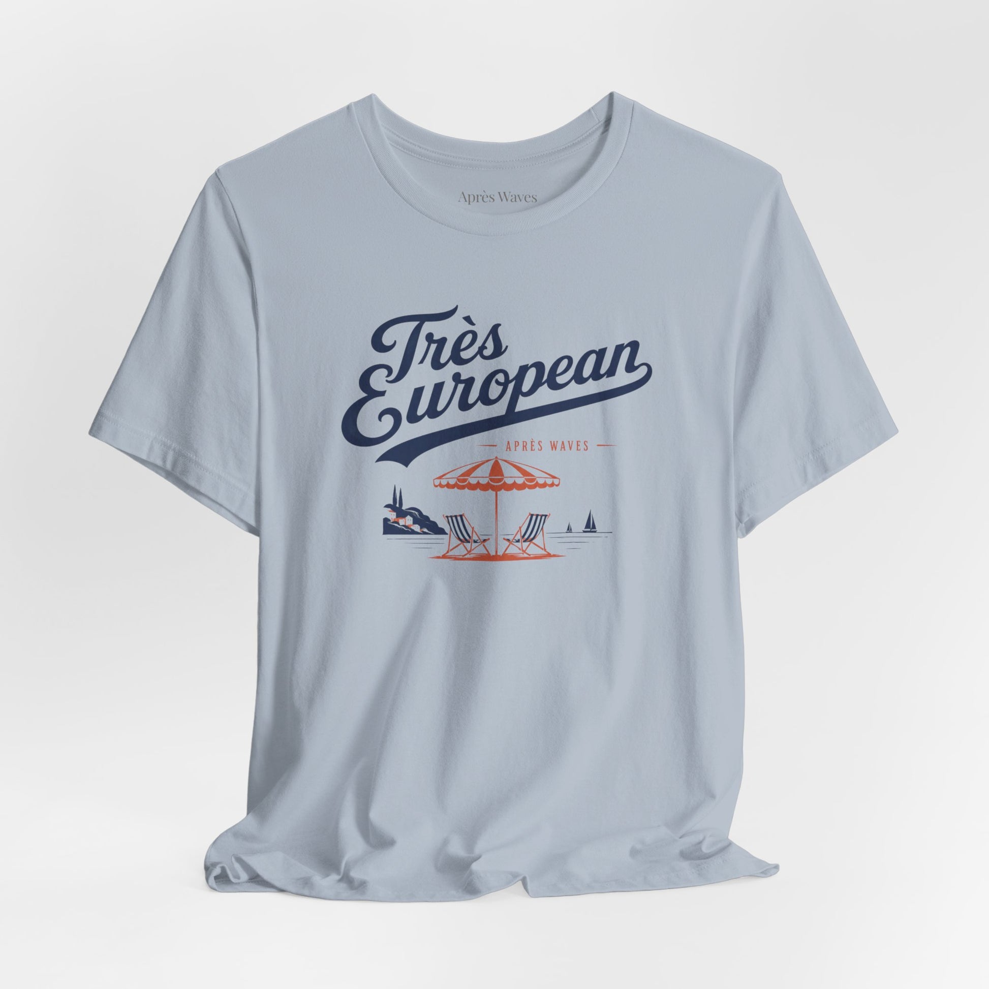 Très Euro Light Blue S graphic t-shirt - Après Waves