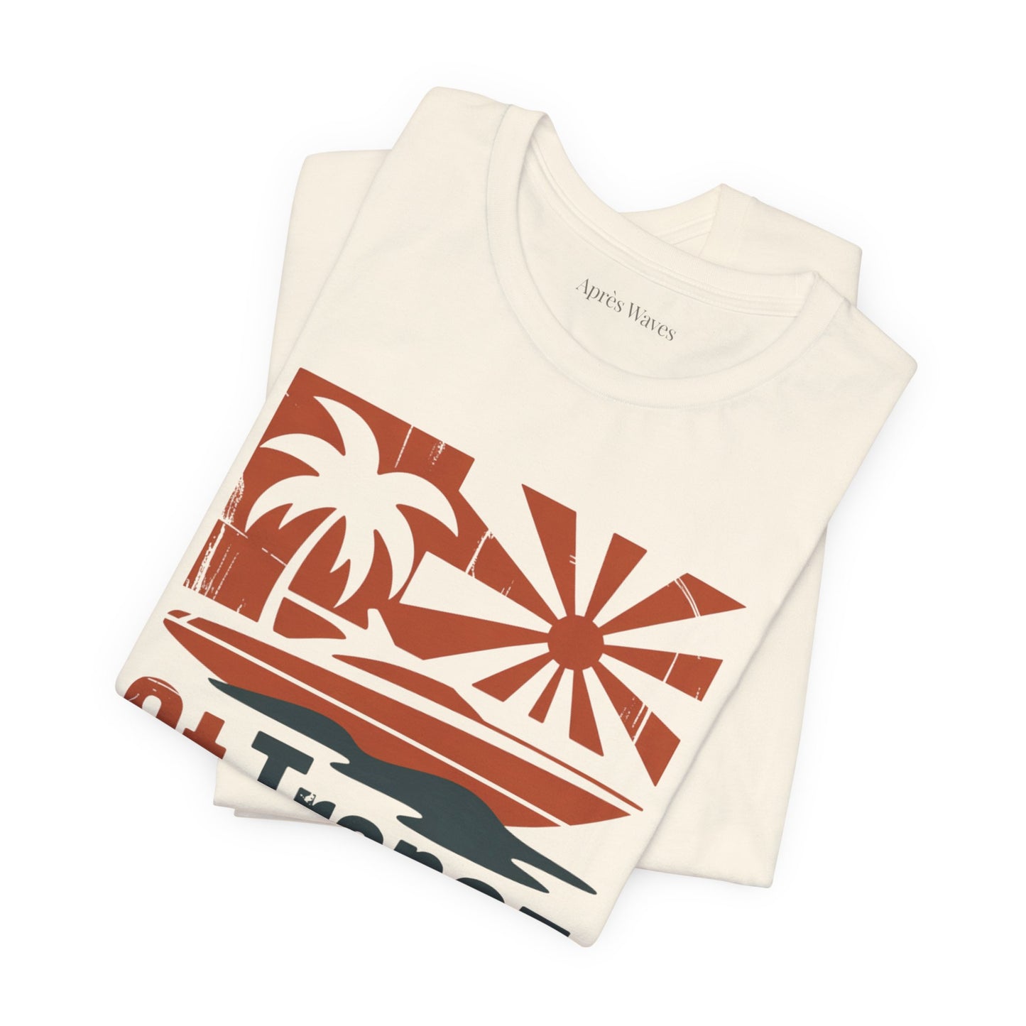 St Tropez Ecru S graphic t-shirt - Après Waves