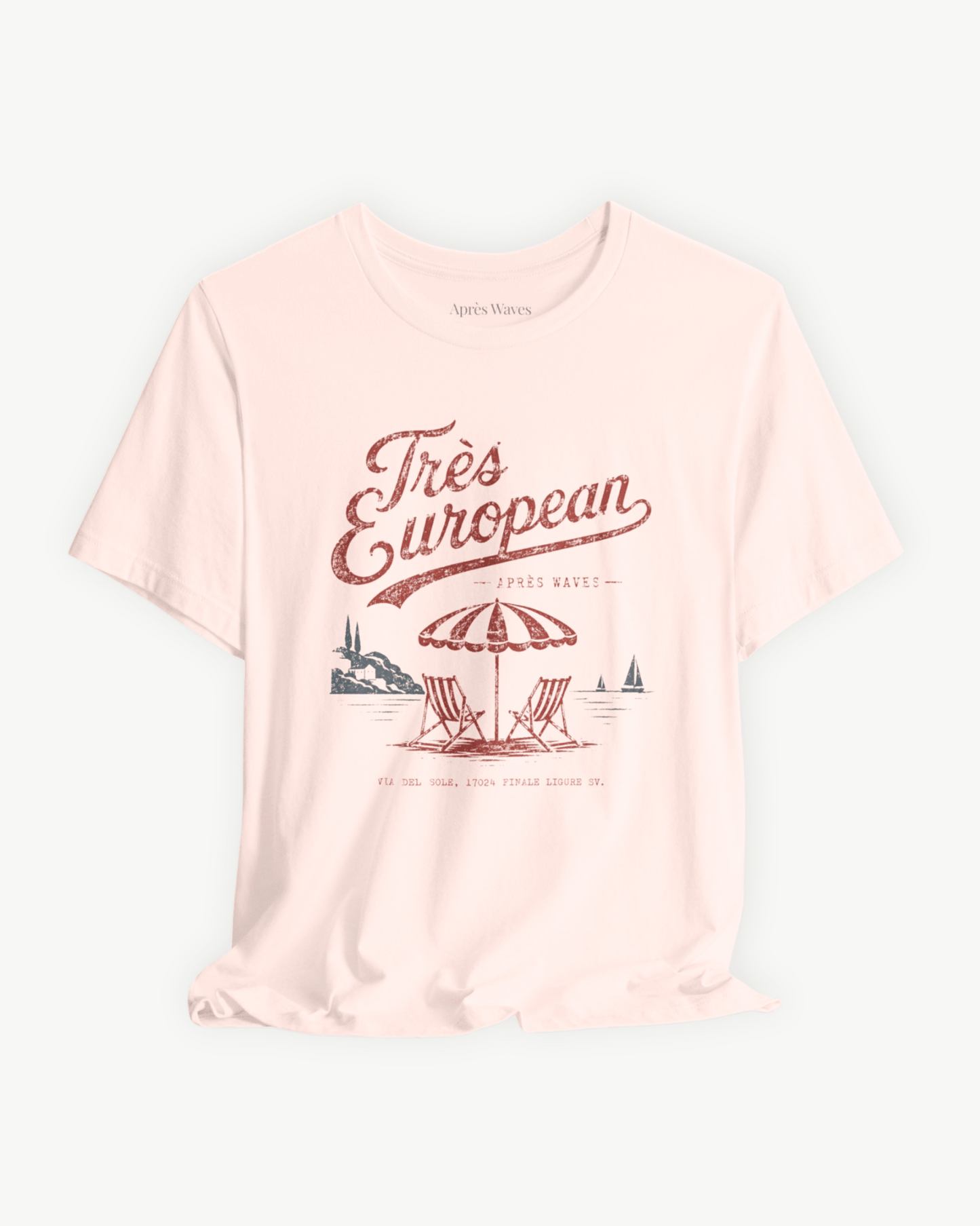 Très Euro Soft Pink S graphic t-shirt - Après Waves