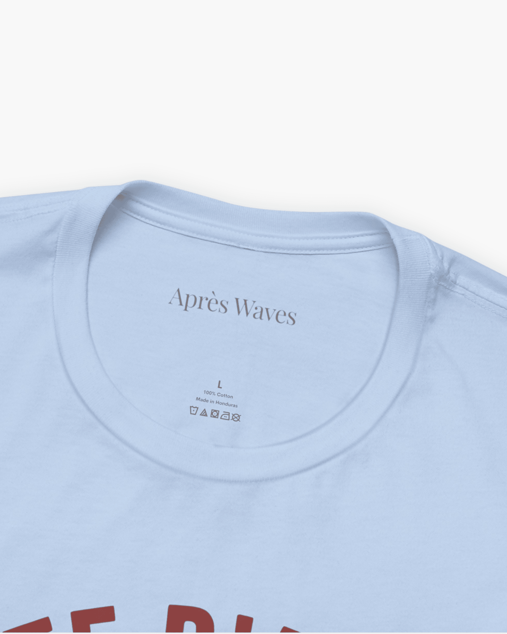 Varsity 1986 Sky Blue S graphic t-shirt - Après Waves