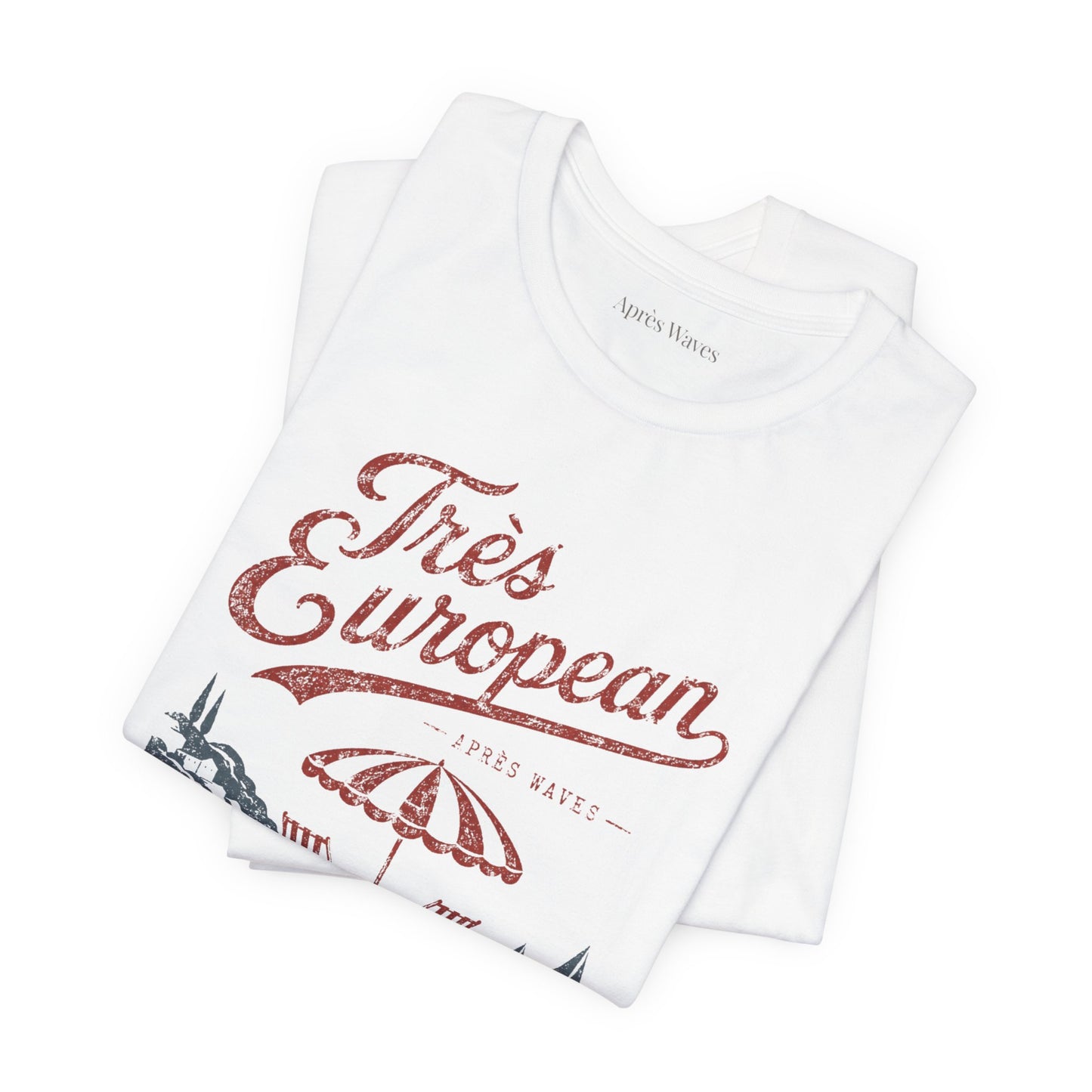 Très Euro White S graphic t-shirt - Après Waves