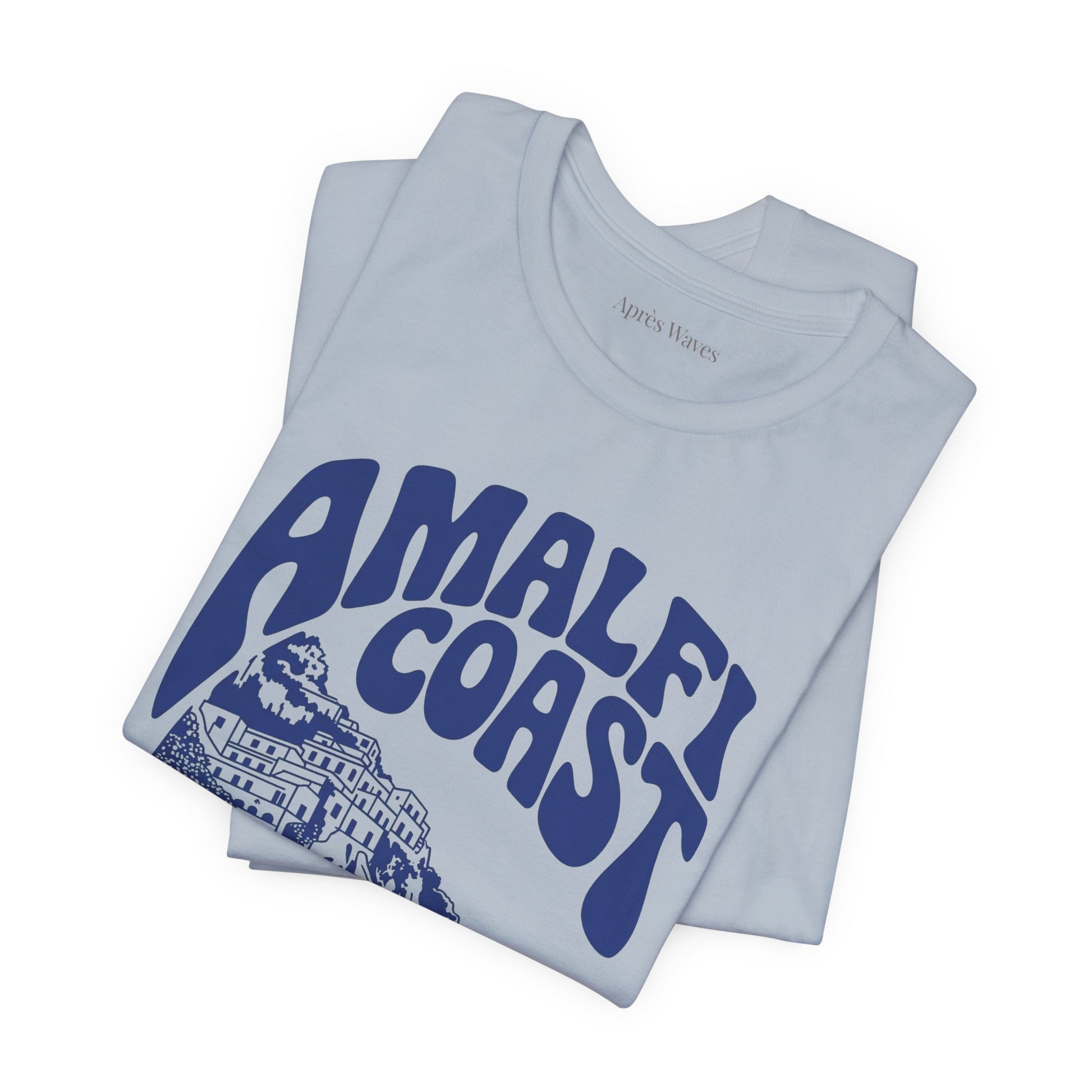 Amalfi Coasting Light Blue S graphic t-shirt - Après Waves