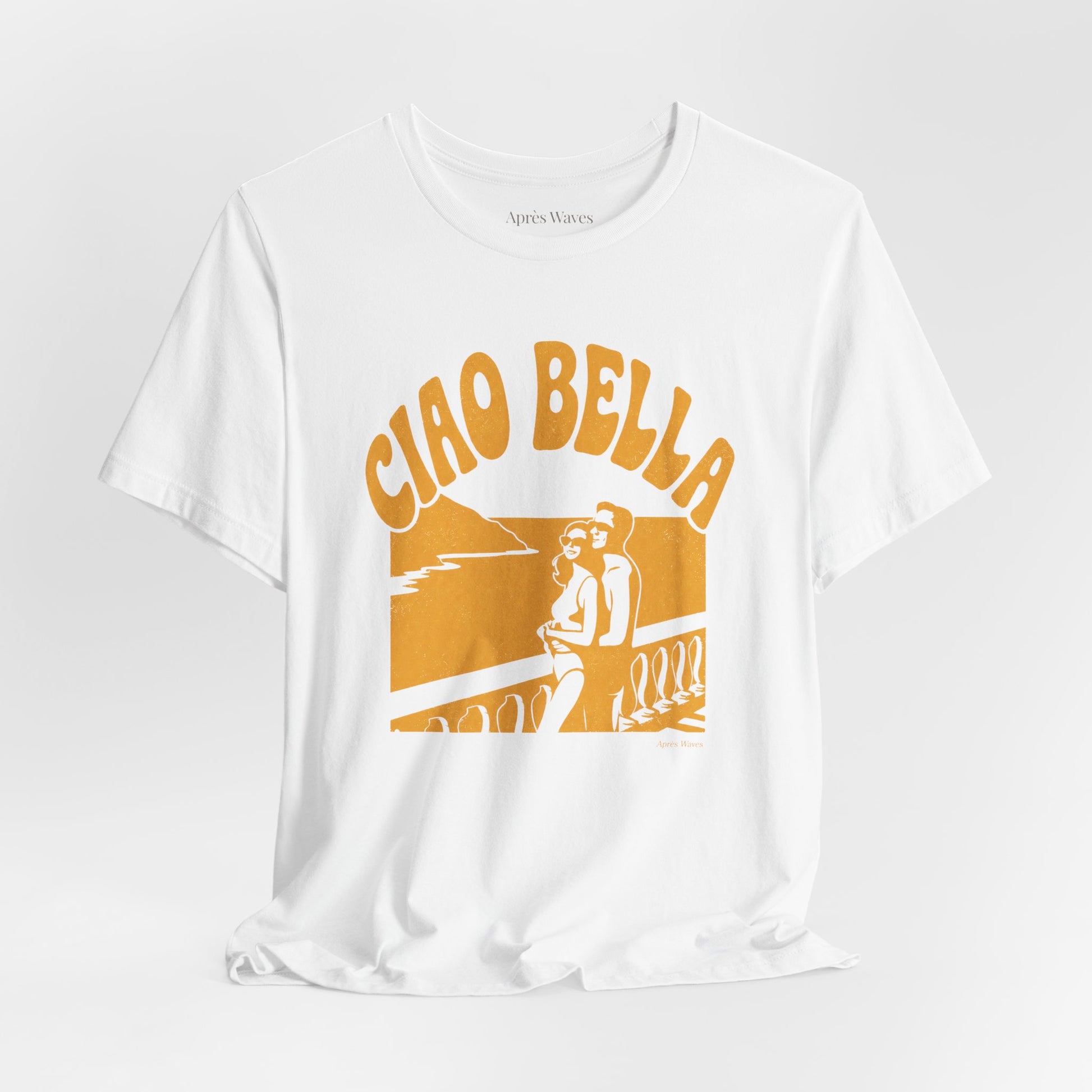 Ciao Bella White S graphic t-shirt - Après Waves