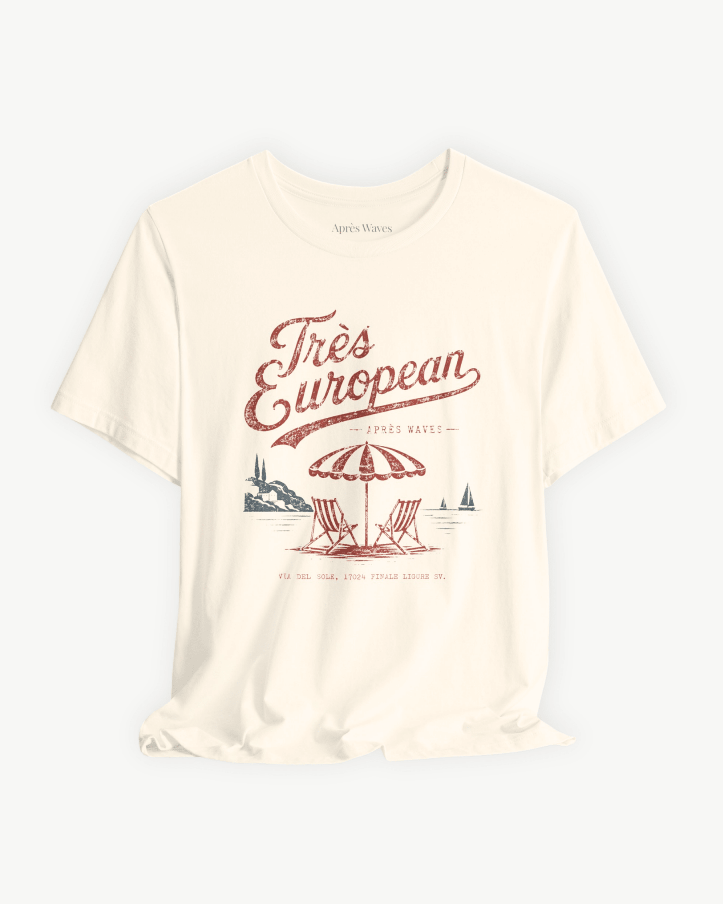 Très Euro Ecru S graphic t-shirt - Après Waves