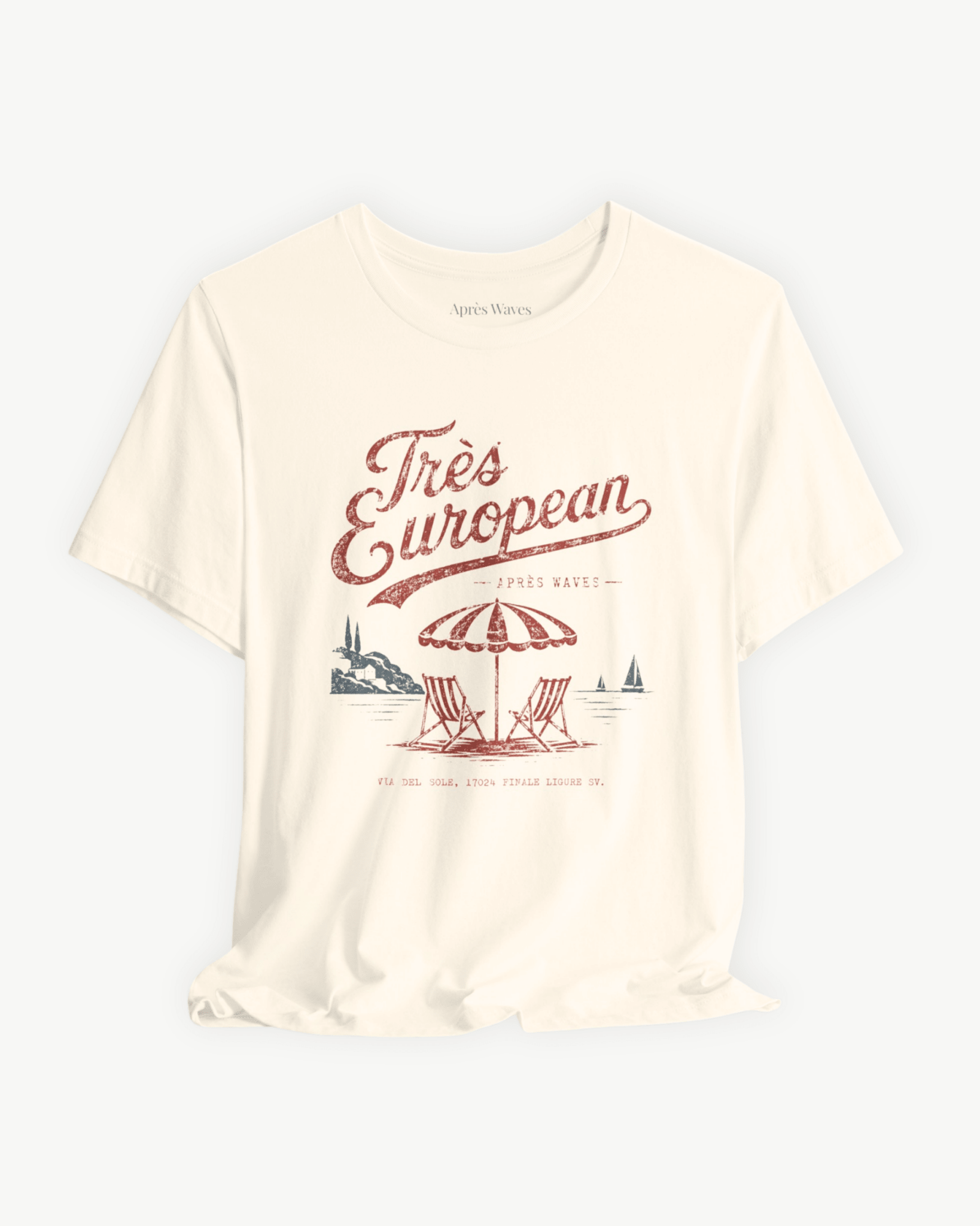 Très Euro Ecru S graphic t-shirt - Après Waves