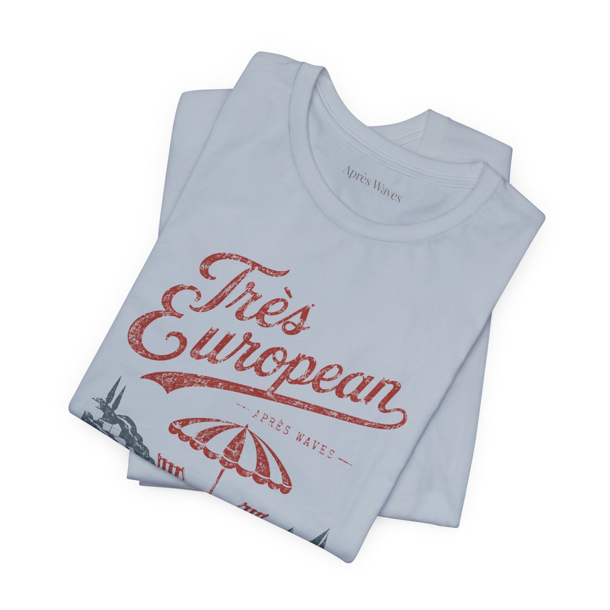 Très Euro Light Blue S graphic t-shirt - Après Waves