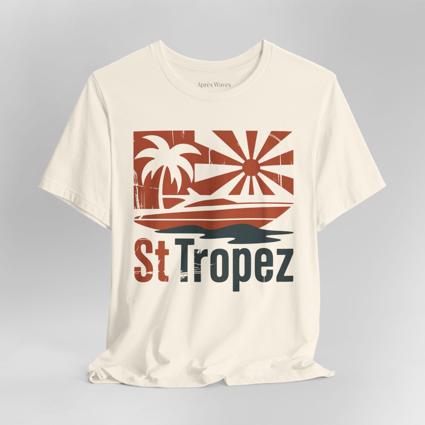 St Tropez Ecru S graphic t-shirt - Après Waves