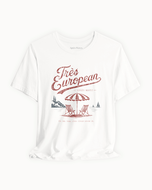 Très Euro White S graphic t-shirt - Après Waves