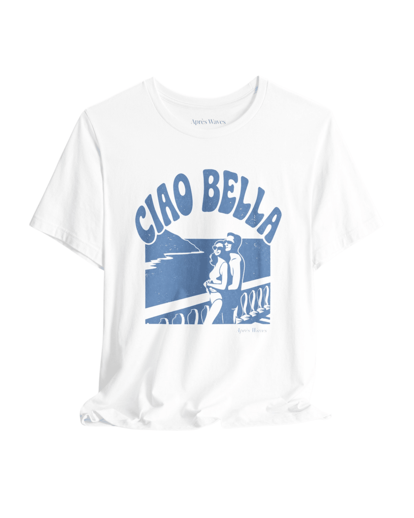 Ciao Bella White S graphic t-shirt - Après Waves