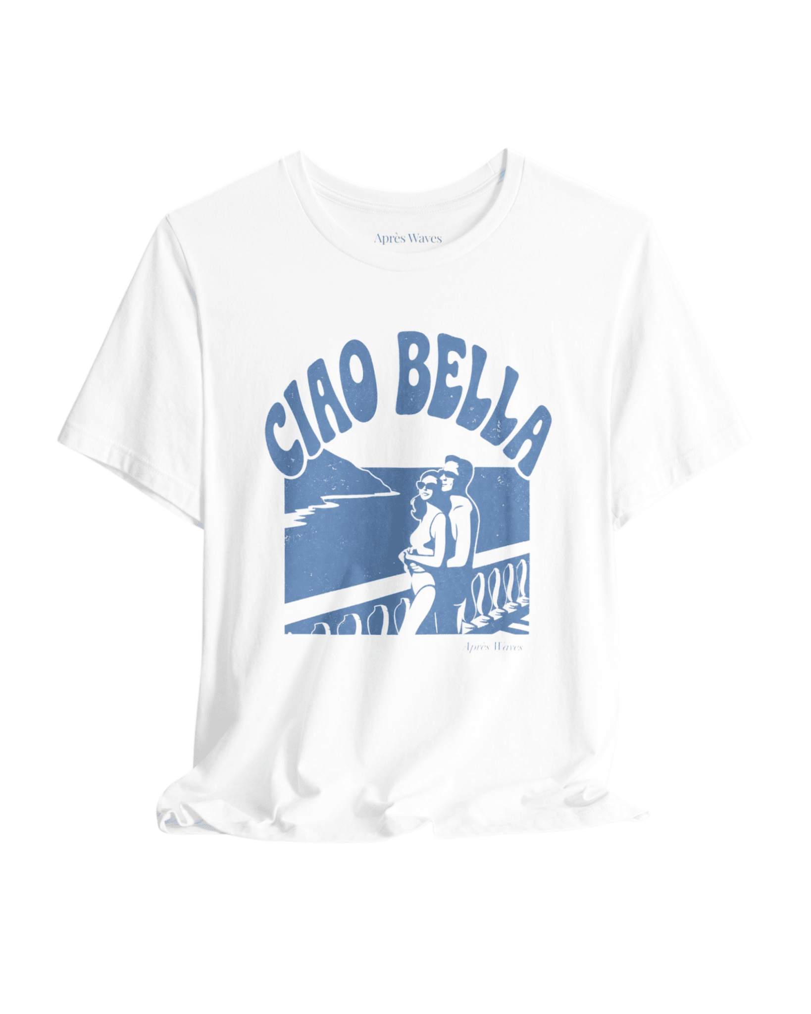 Ciao Bella White S graphic t-shirt - Après Waves