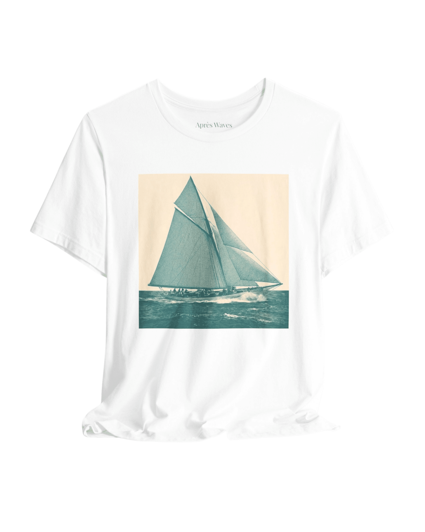 Old School White S graphic t-shirt - Après Waves