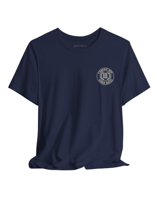 Cabana Boy Navy S graphic t-shirt - Après Waves