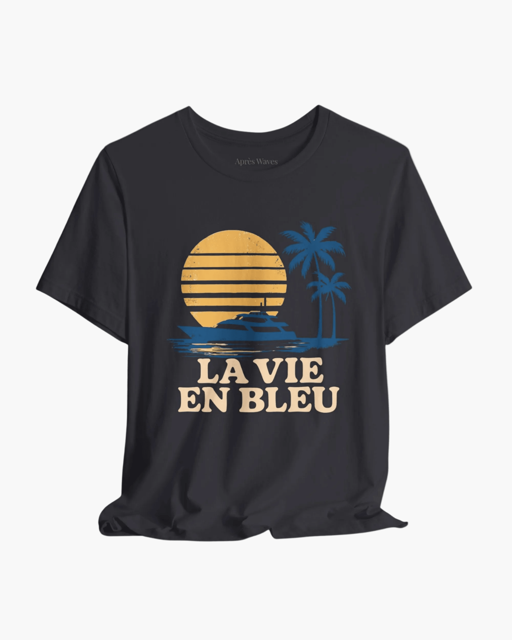 Life in Blue Charcoal S graphic t-shirt - Après Waves