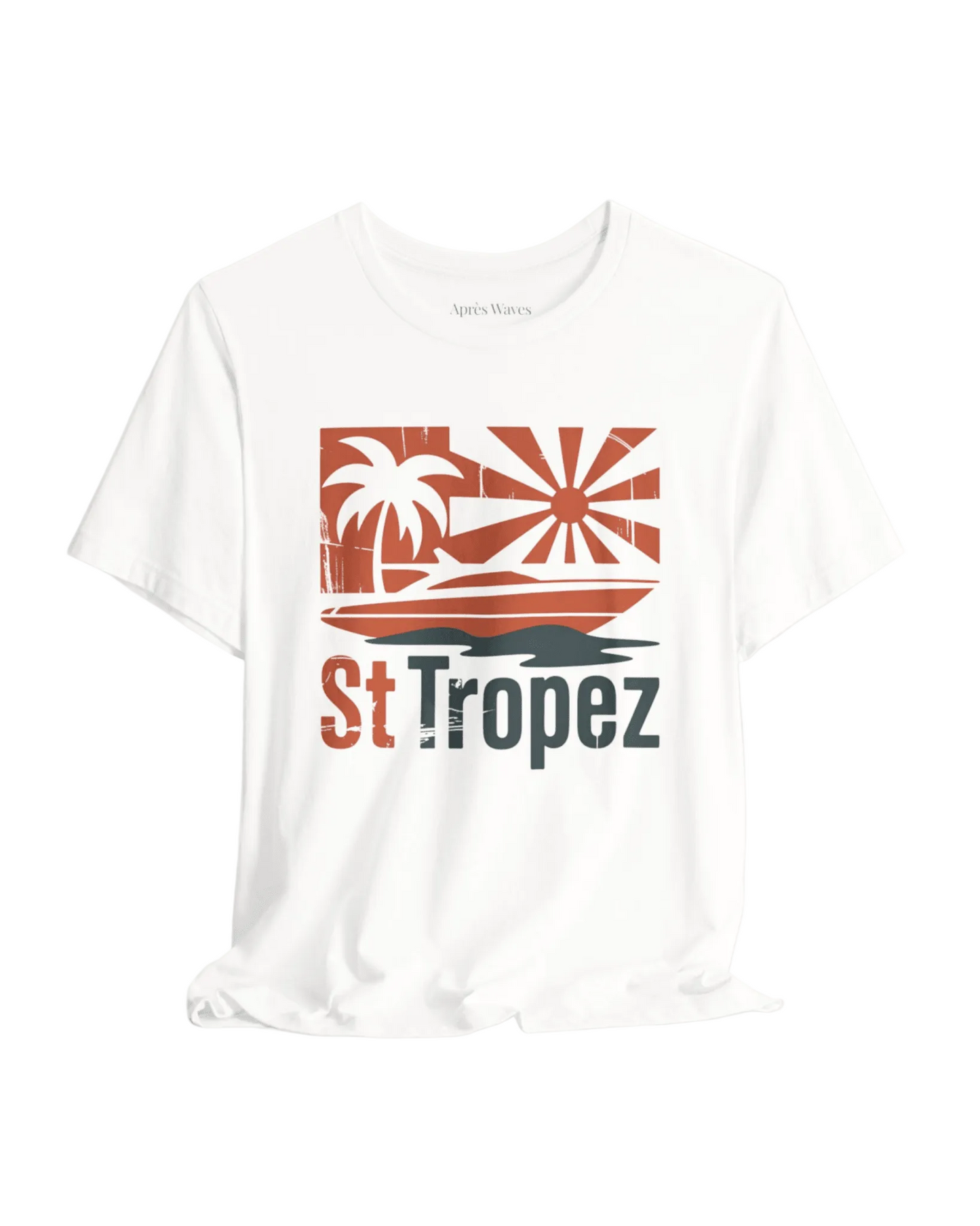 St Tropez White S graphic t-shirt - Après Waves