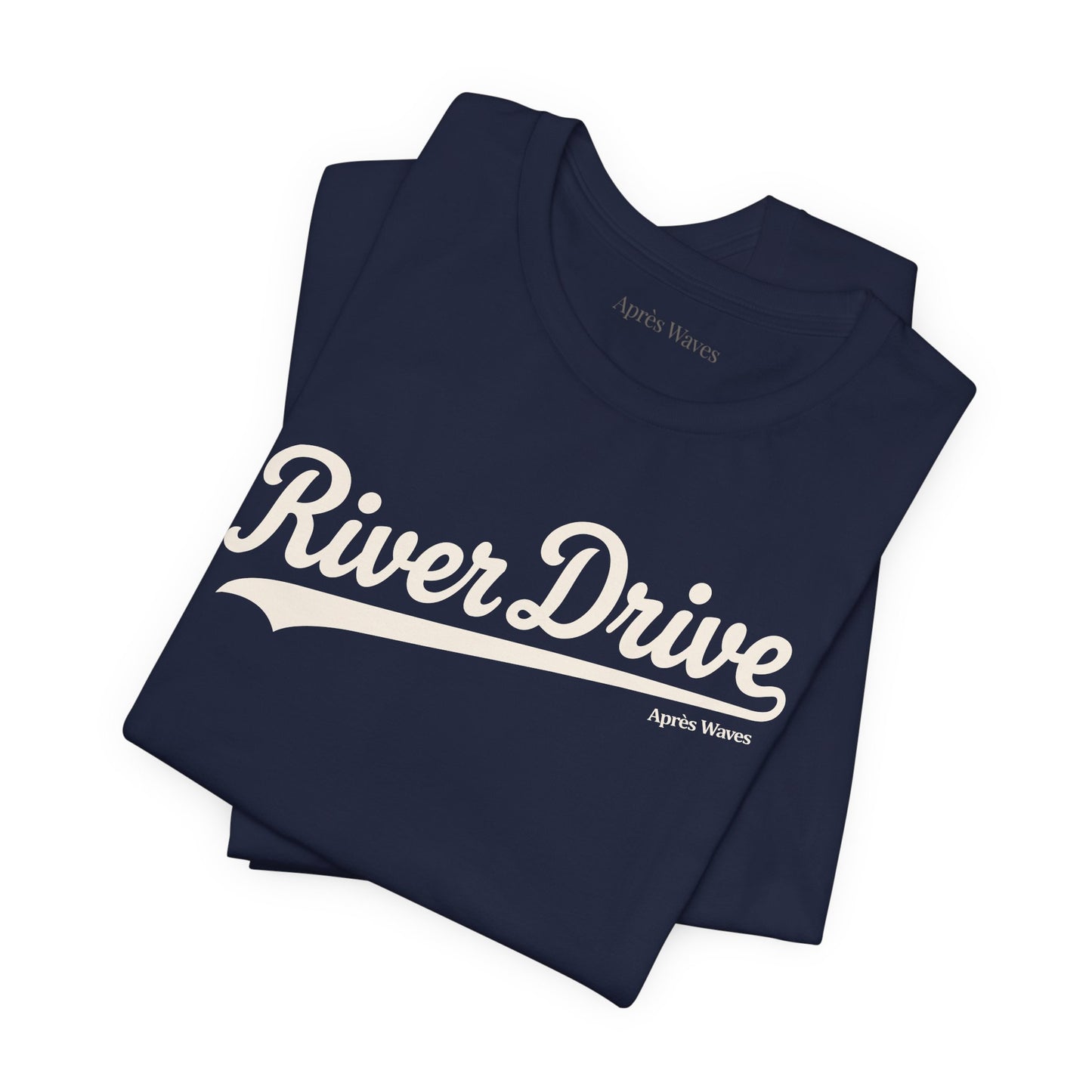 River Drive Navy S graphic t-shirt - Après Waves