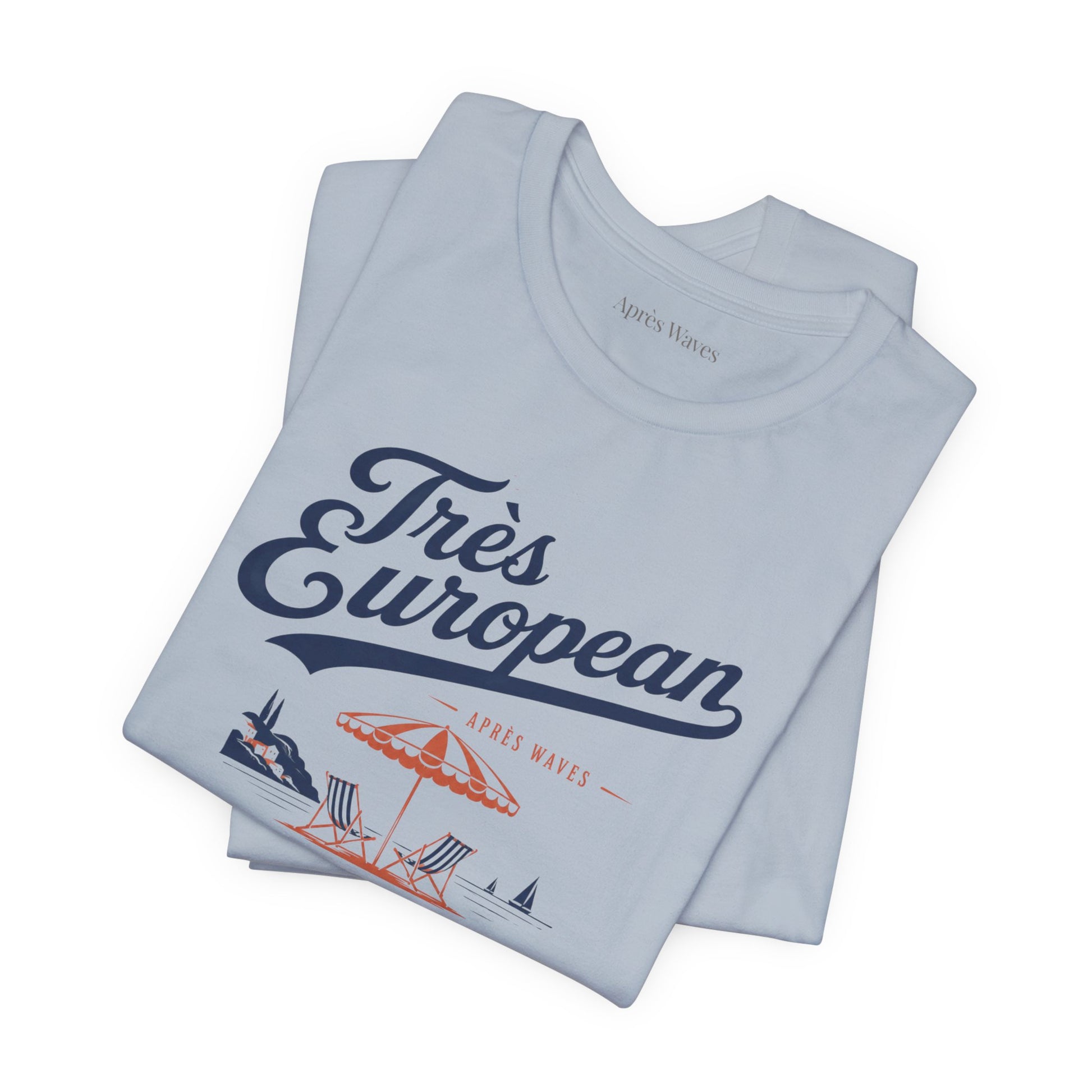 Très Euro Light Blue S graphic t-shirt - Après Waves