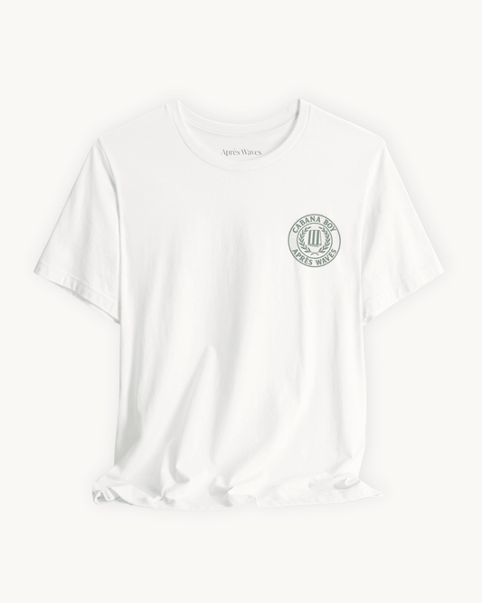 Cabana Boy White S graphic t-shirt - Après Waves