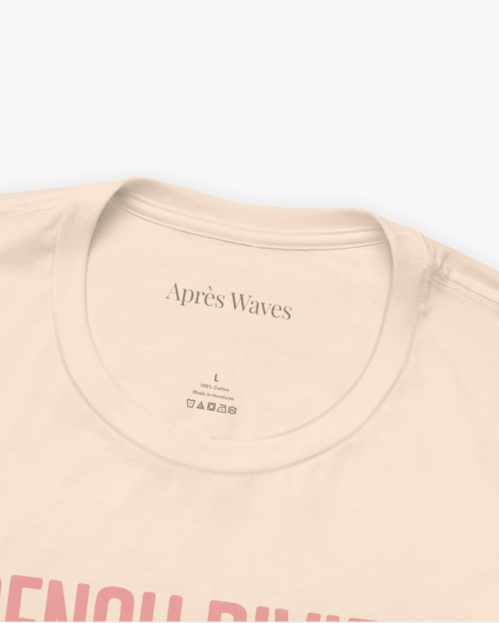 Riviera Palms Cream S graphic t-shirt - Après Waves