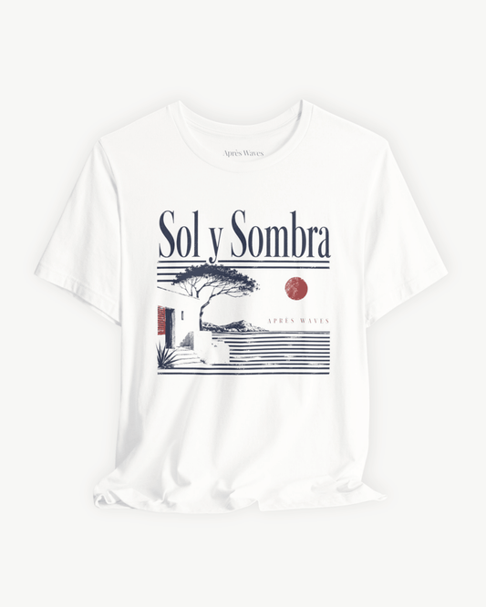 Sun and Shade White S graphic t-shirt - Après Waves