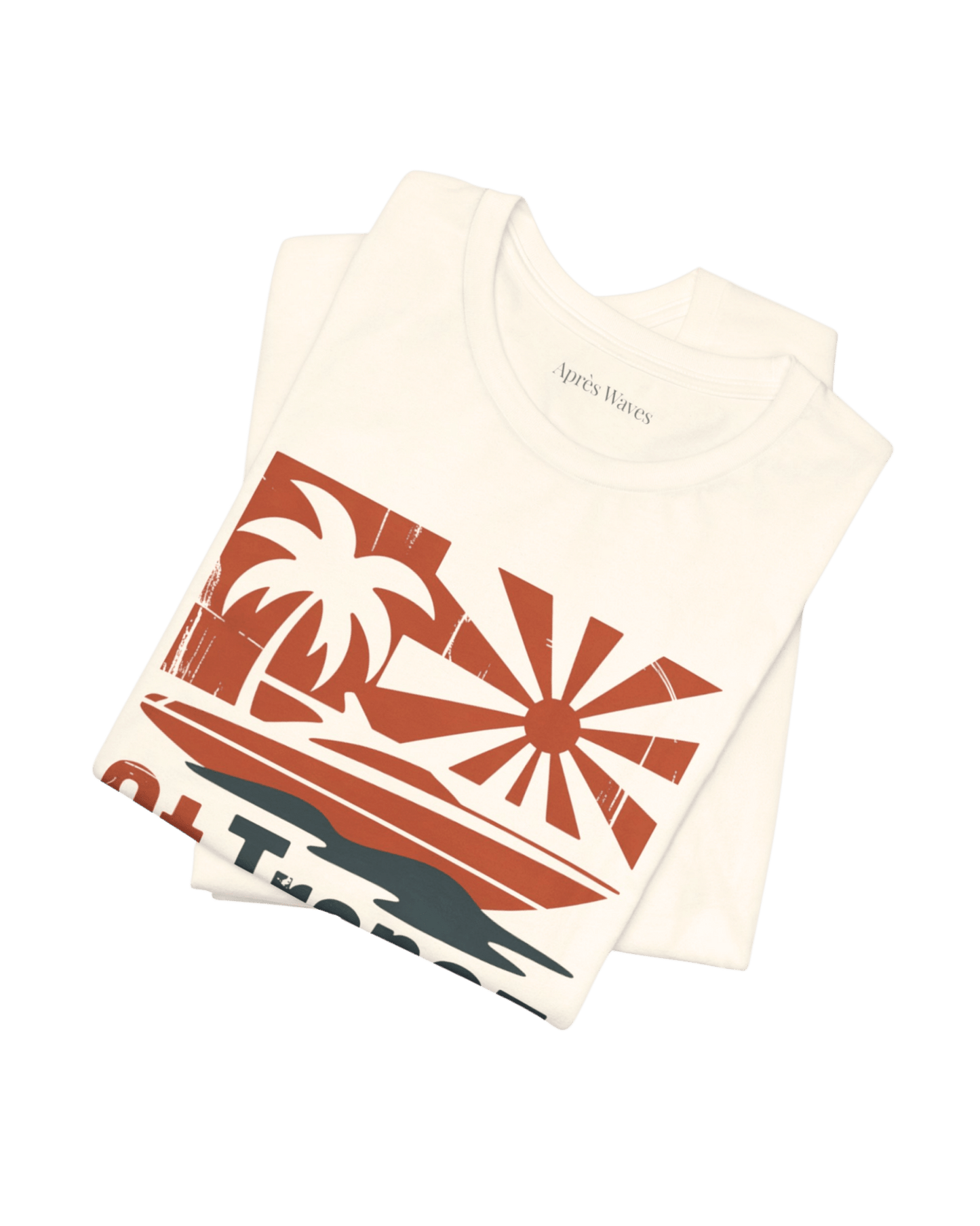 St Tropez Ecru S graphic t-shirt - Après Waves