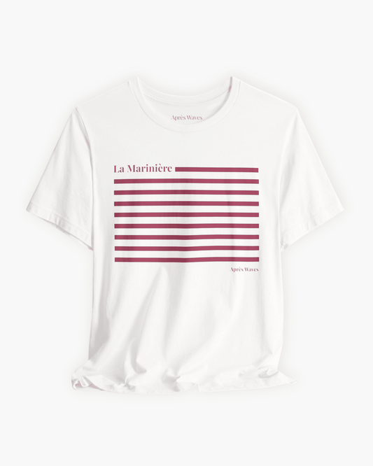 La Marinière White S graphic t-shirt - Après Waves