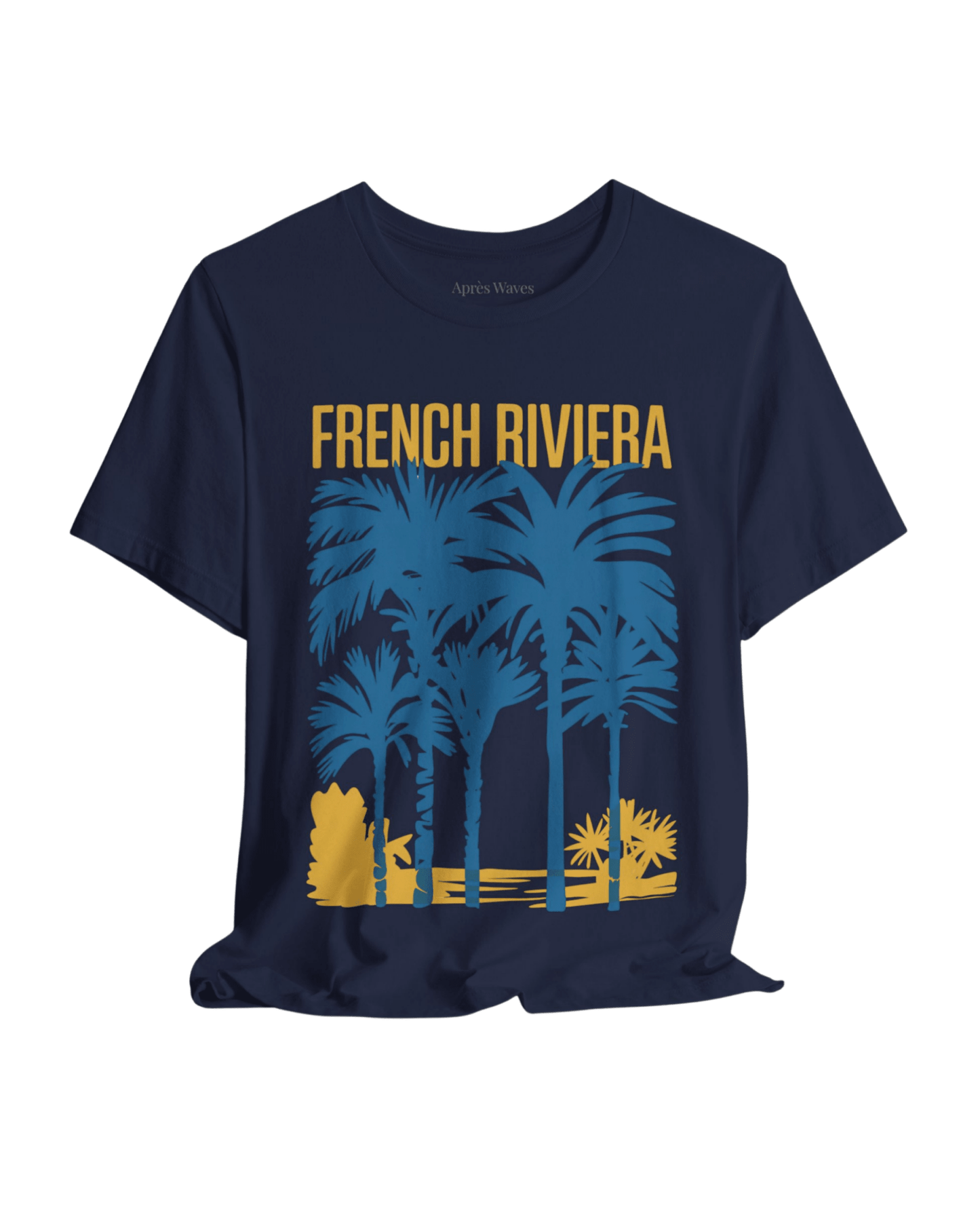 Riviera Palms Navy S graphic t-shirt - Après Waves