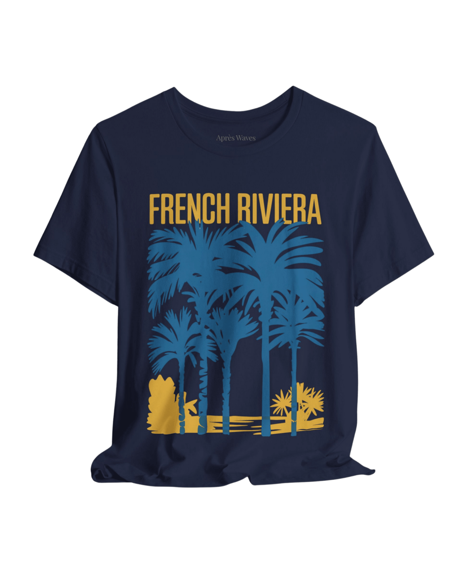 Riviera Palms Navy S graphic t-shirt - Après Waves
