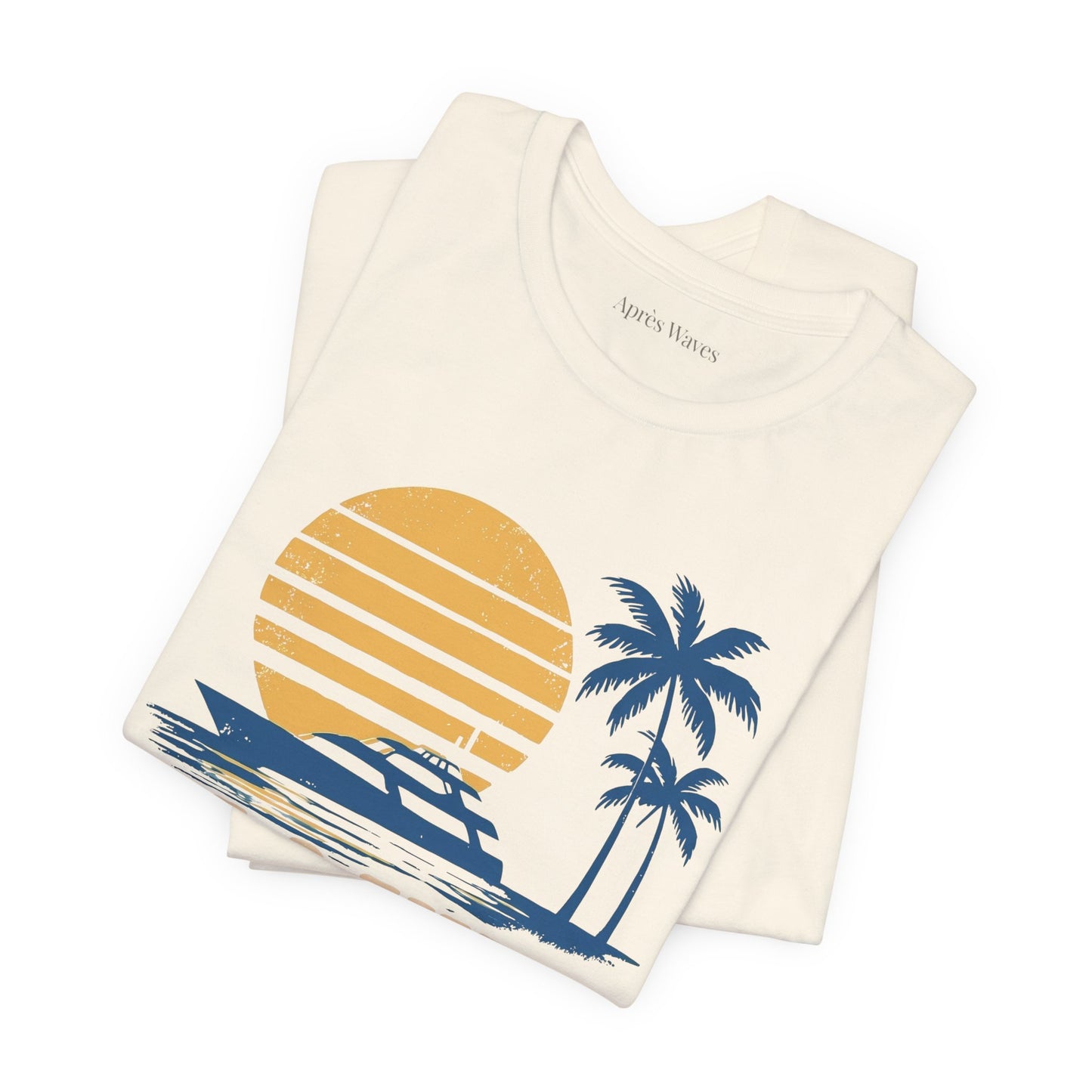 Life in Blue Ecru S graphic t-shirt - Après Waves