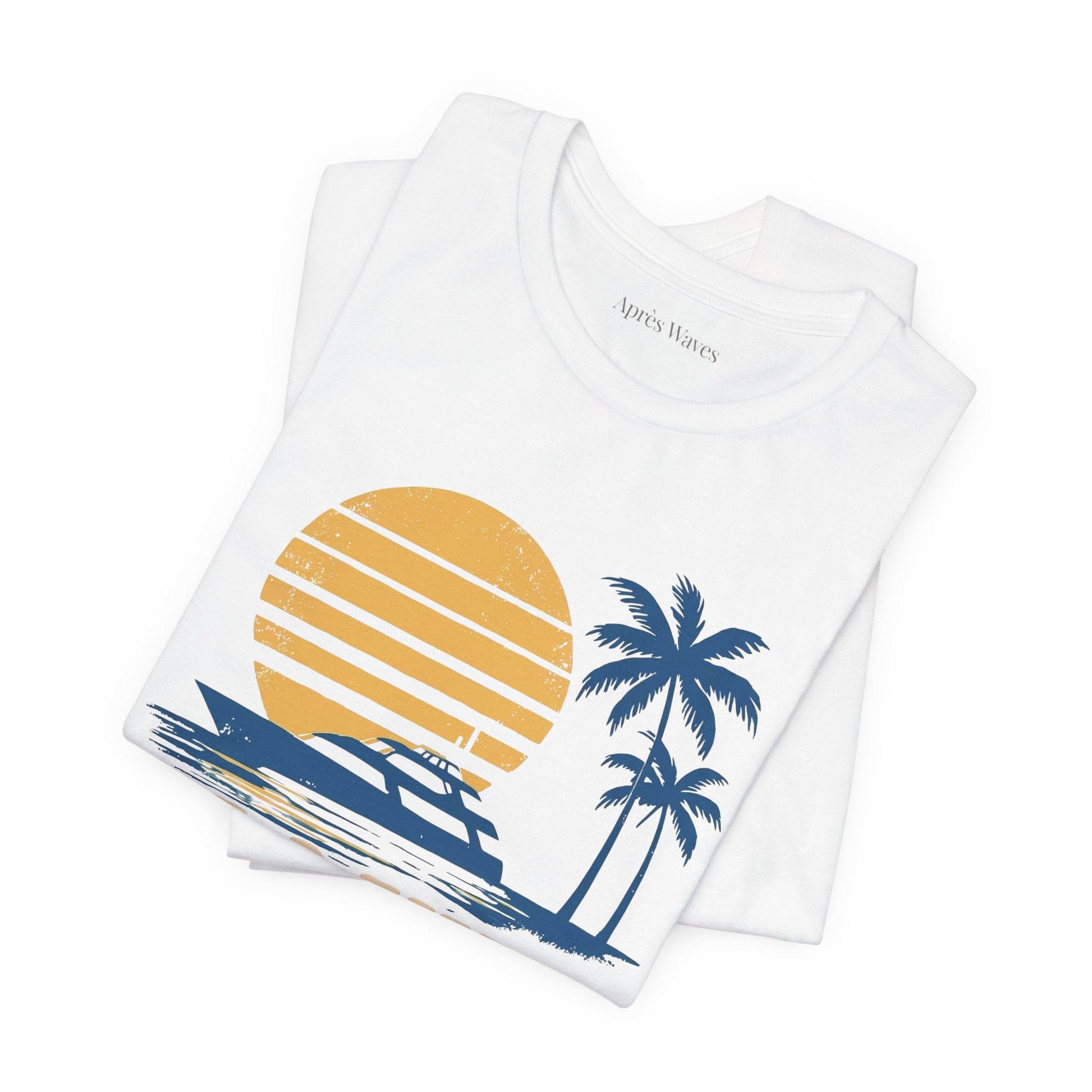 Life in Blue White S graphic t-shirt - Après Waves