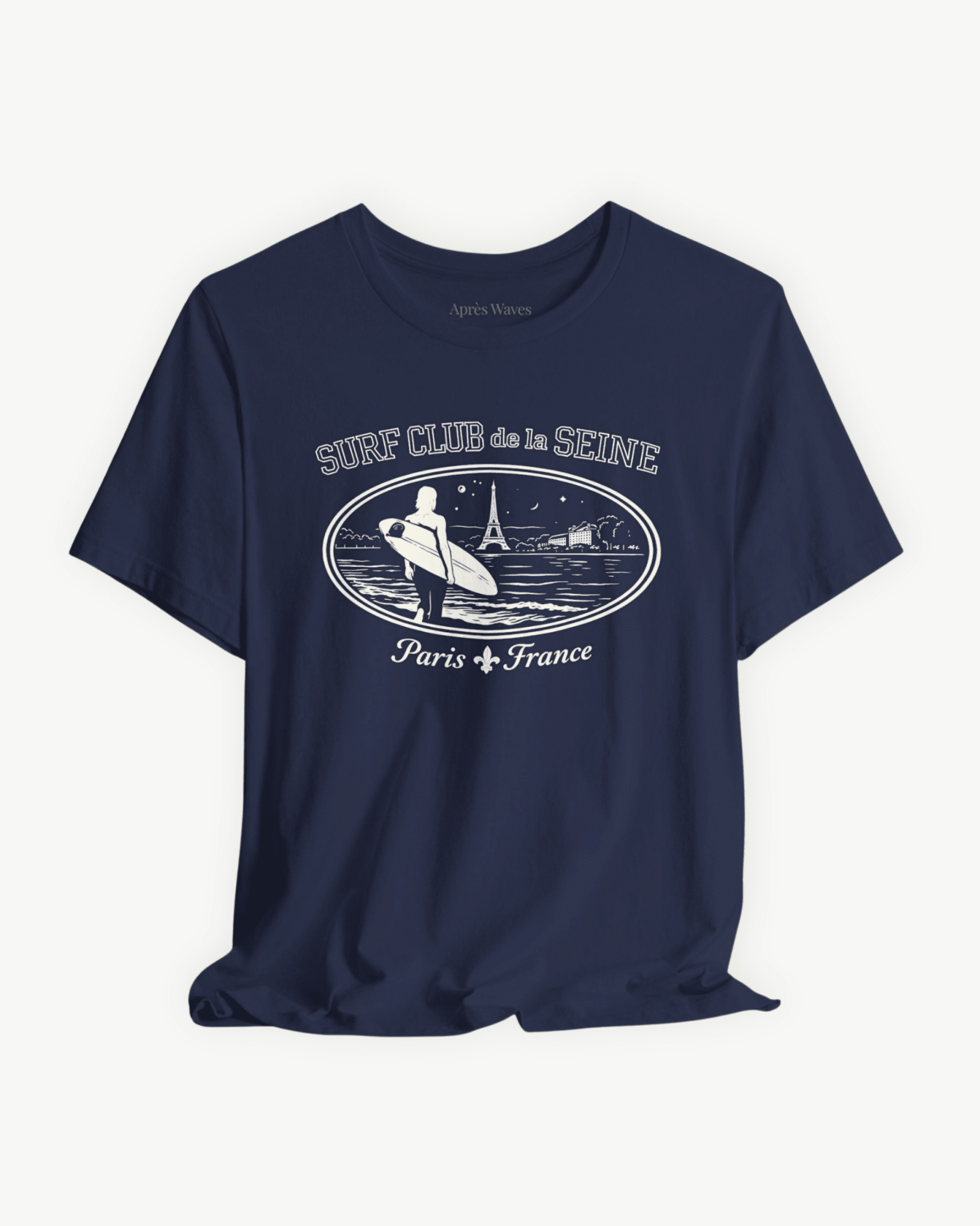 Paris Surf Club Navy S graphic t-shirt - Après Waves